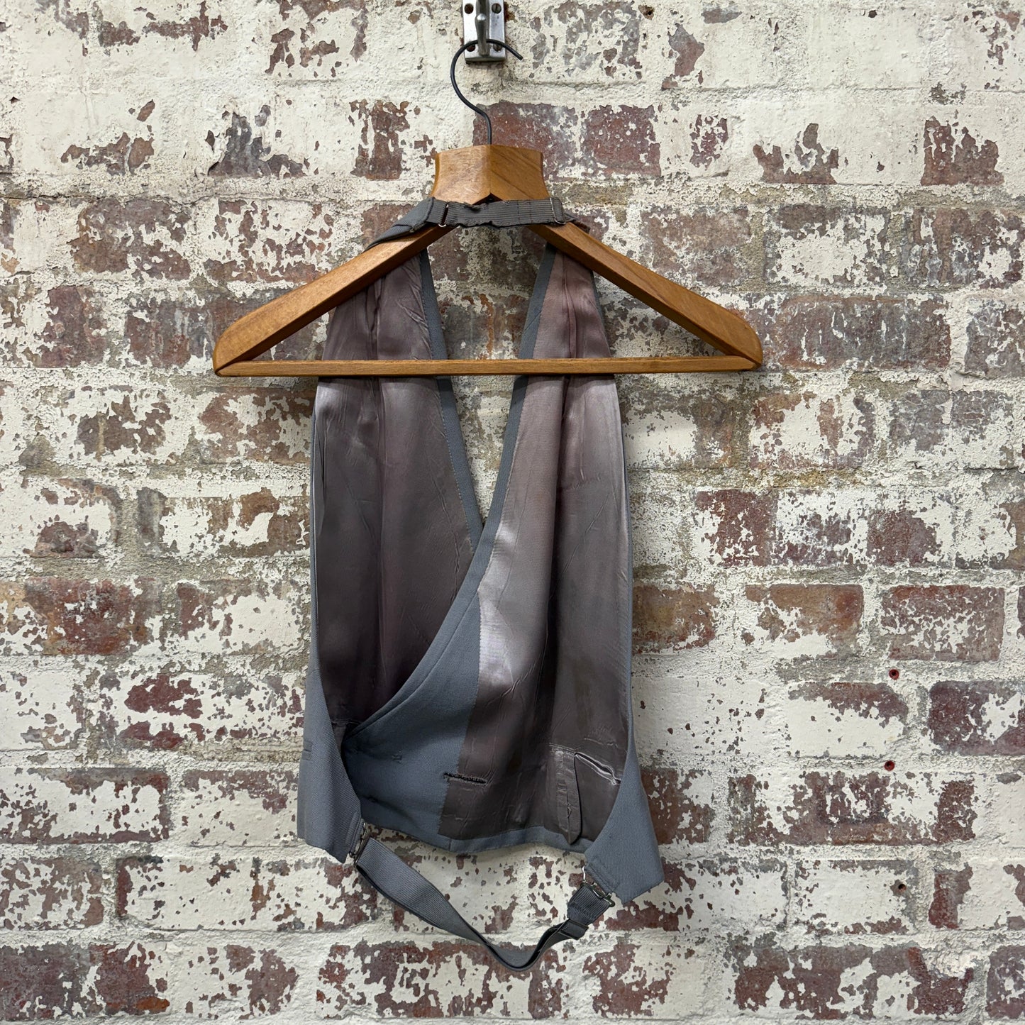 1940s Grey Double Breasted Waistcoat