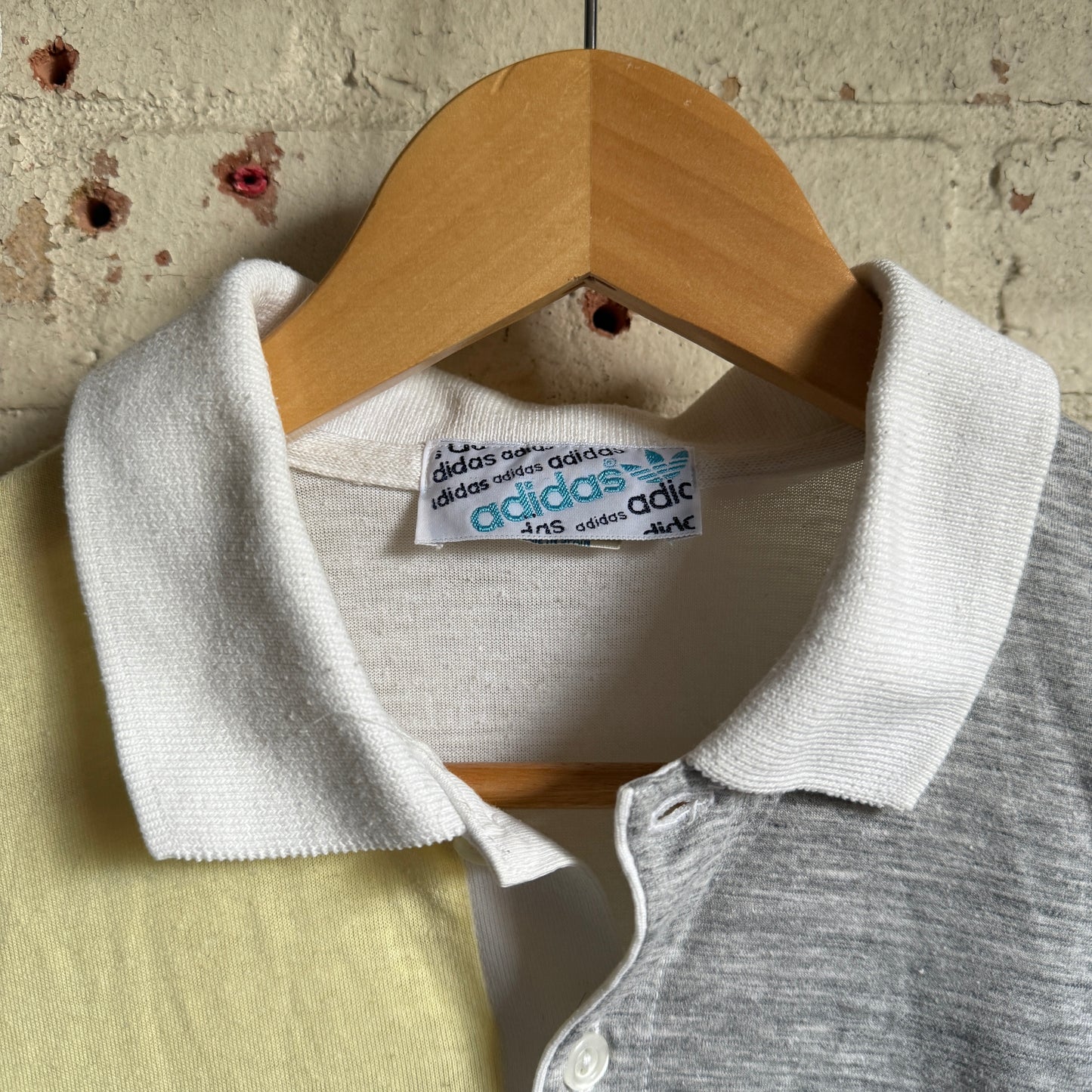 1980s White Adidas Tennis Polo Shirt Top
