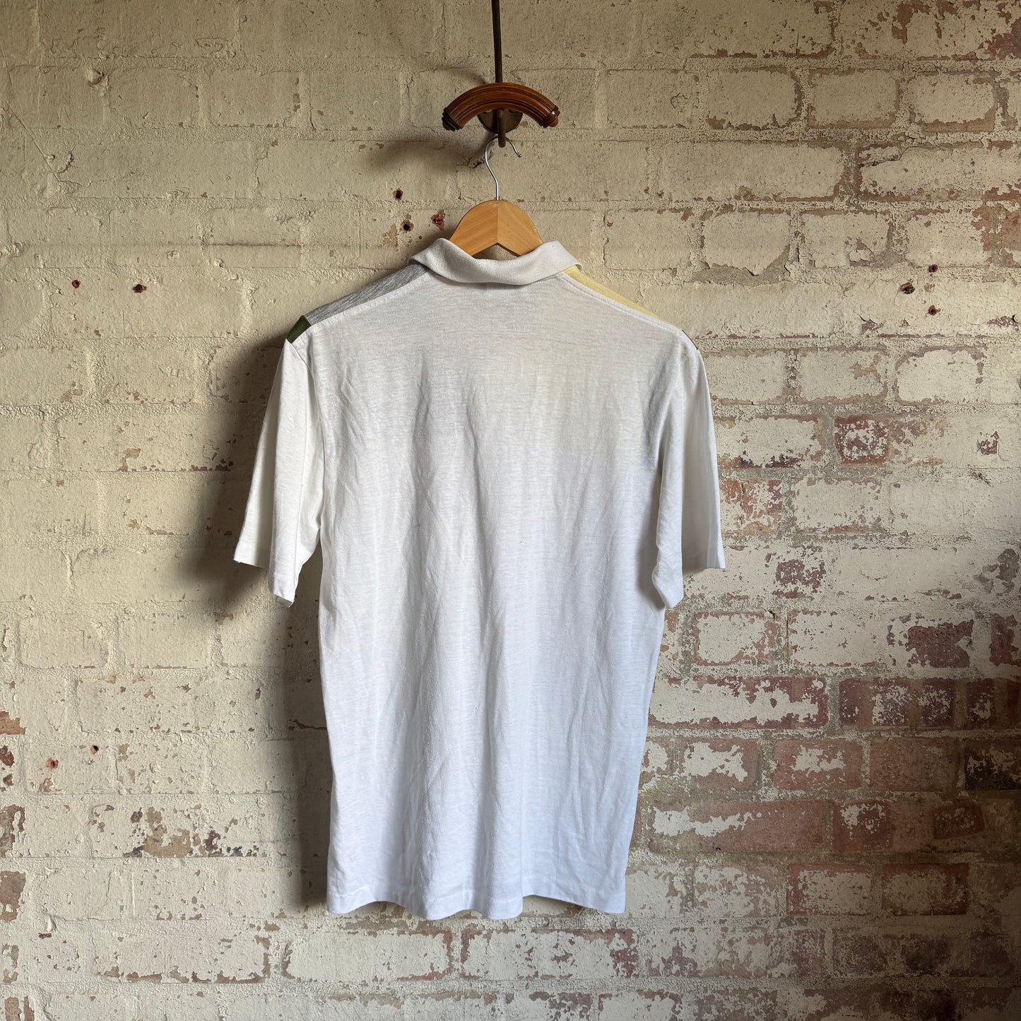 1980s White Adidas Tennis Polo Shirt Top