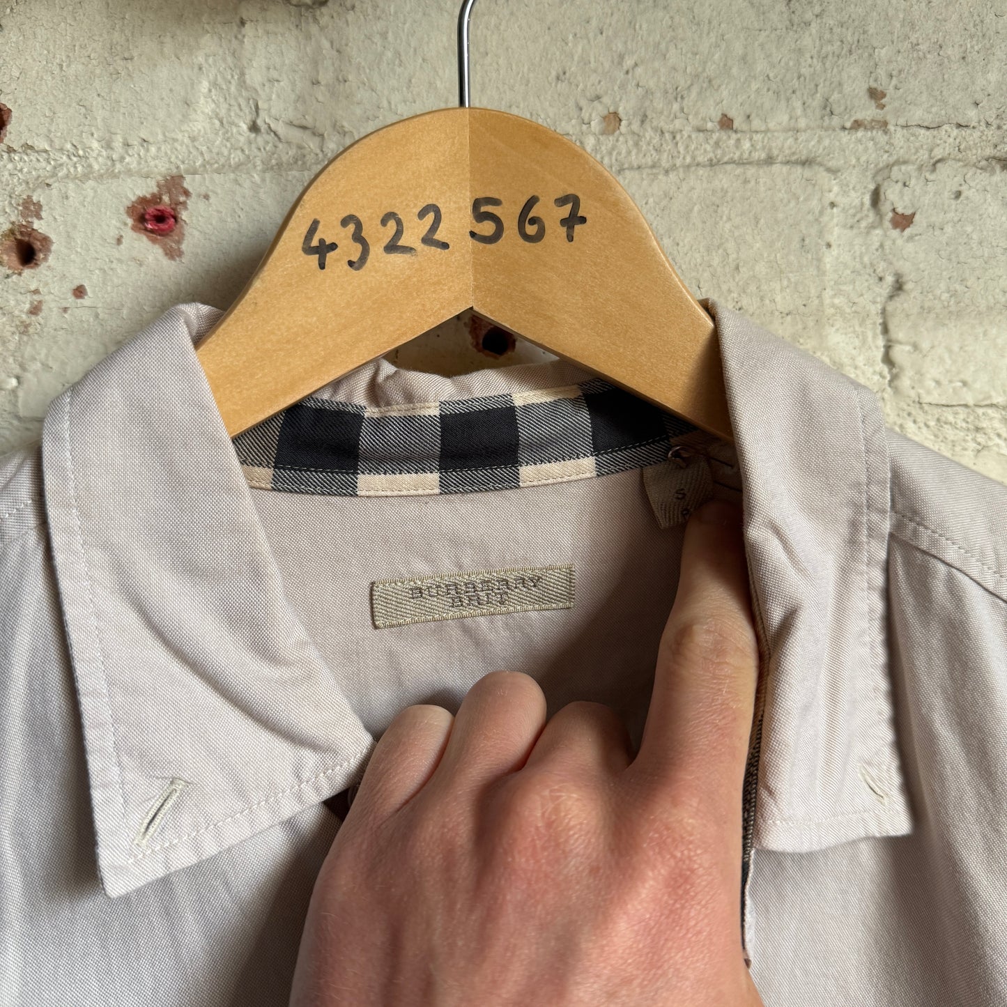 2000s Beige Burberry Brit Button Up Shirt