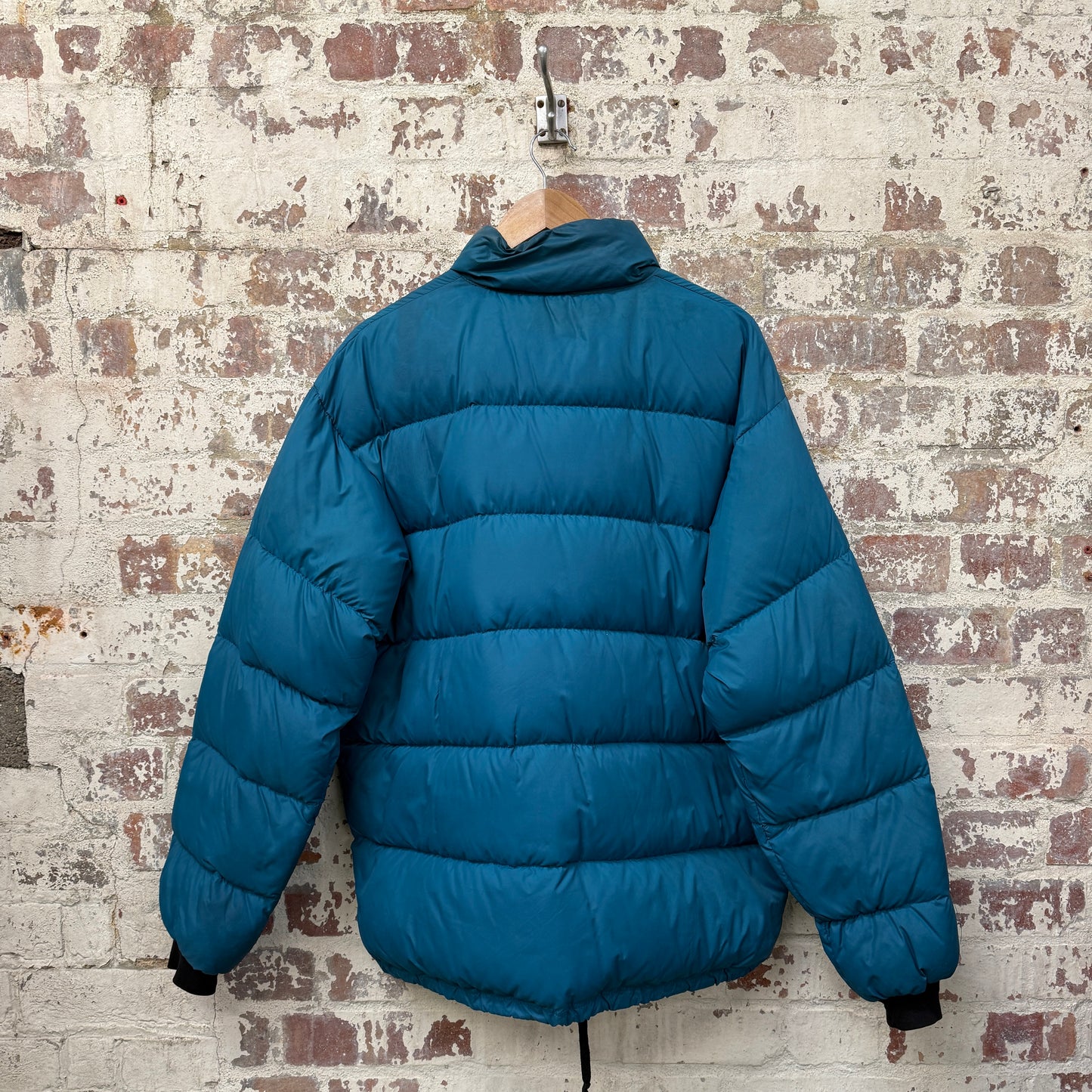 1980s Turquoise British Down Filled Puffer Jacket