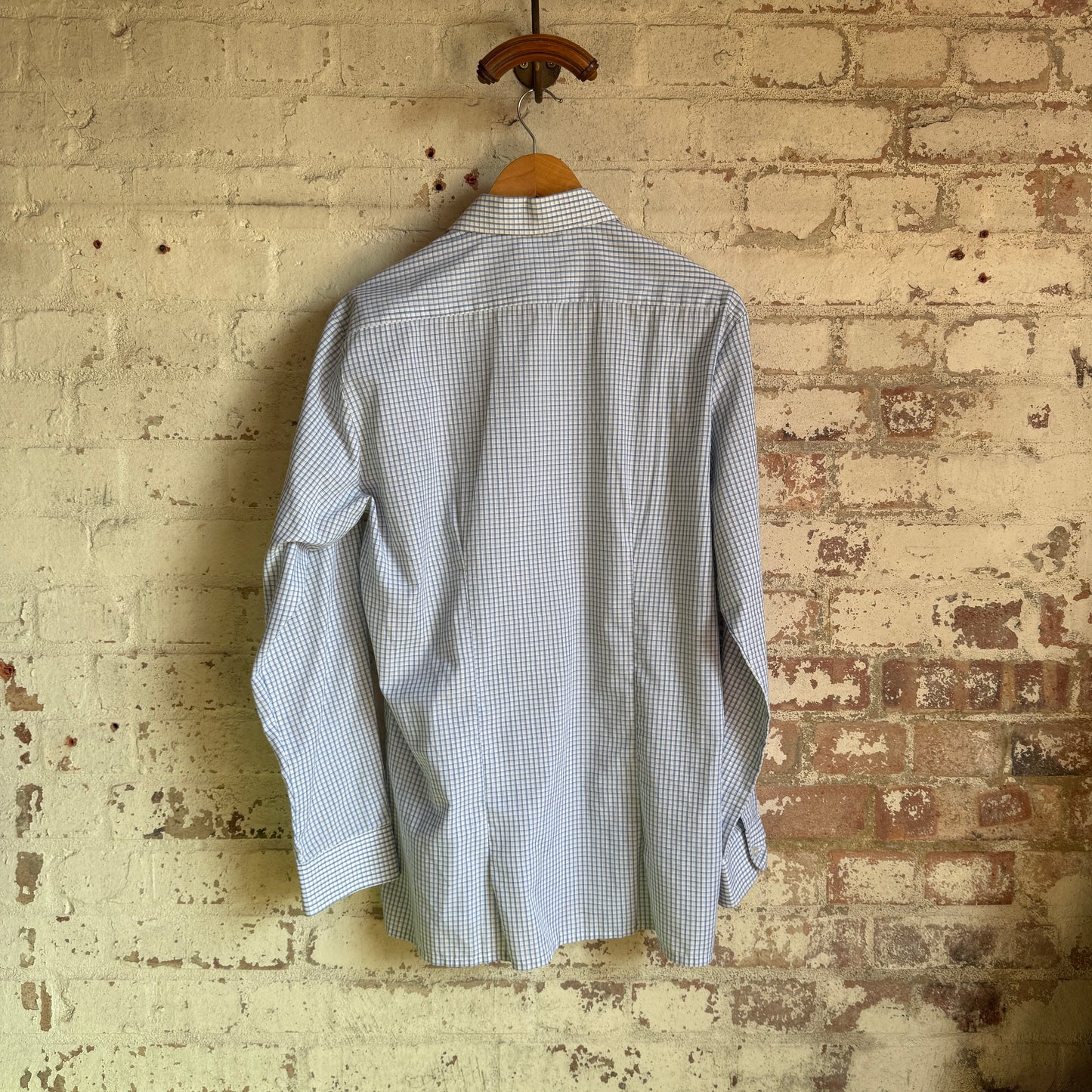 1980s Blue St Michaels Checkered Button Shirt