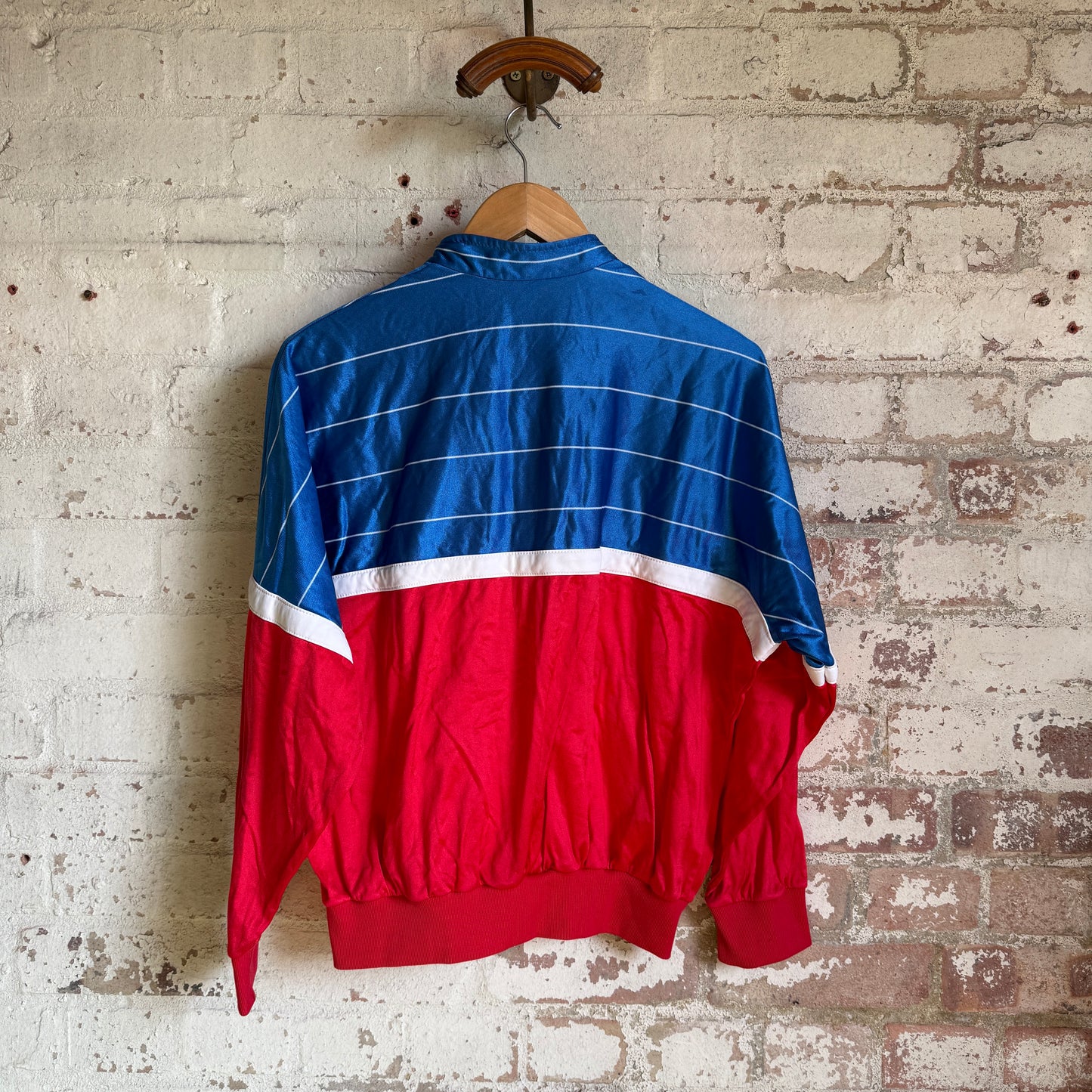 1980s Blue and Red Graphic Track Top