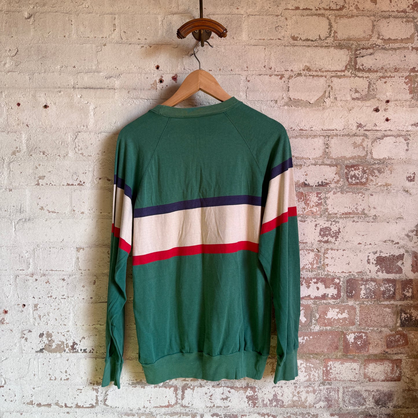 1980s Green Kappa Stripe Sweatshirt