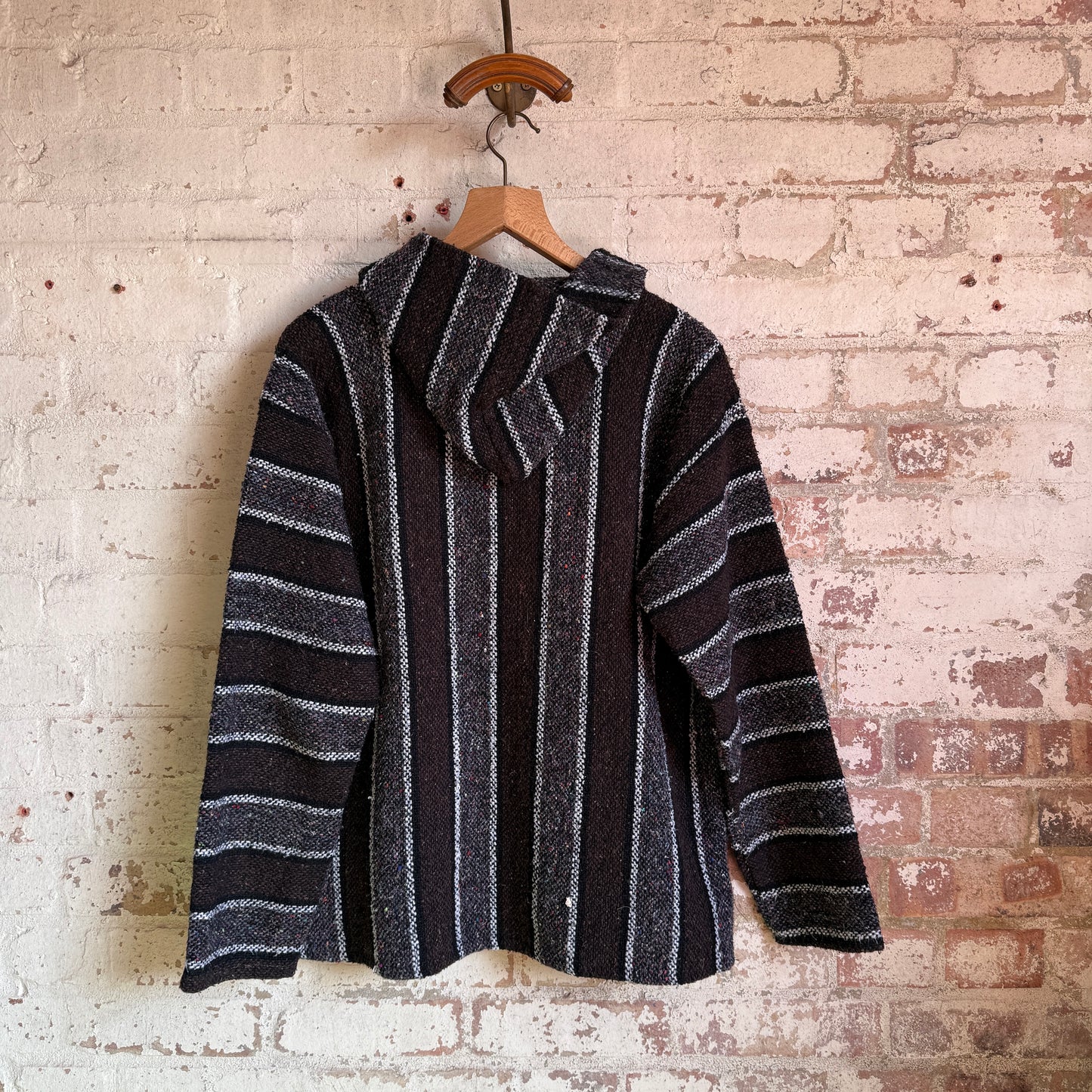 Vintage Brown Woollen Smock Hooded Jacket