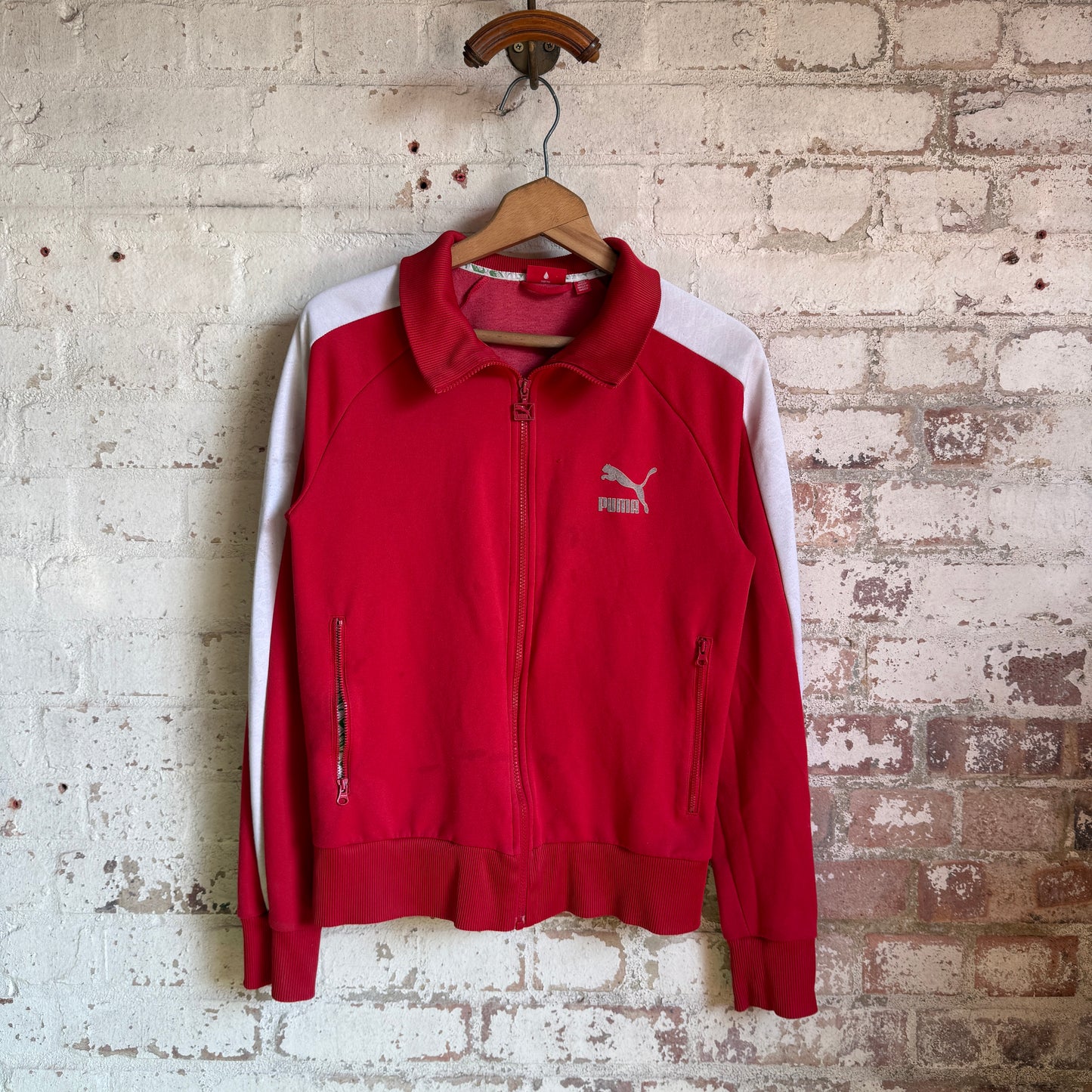 1990s Puma Red Zip Up Track Top