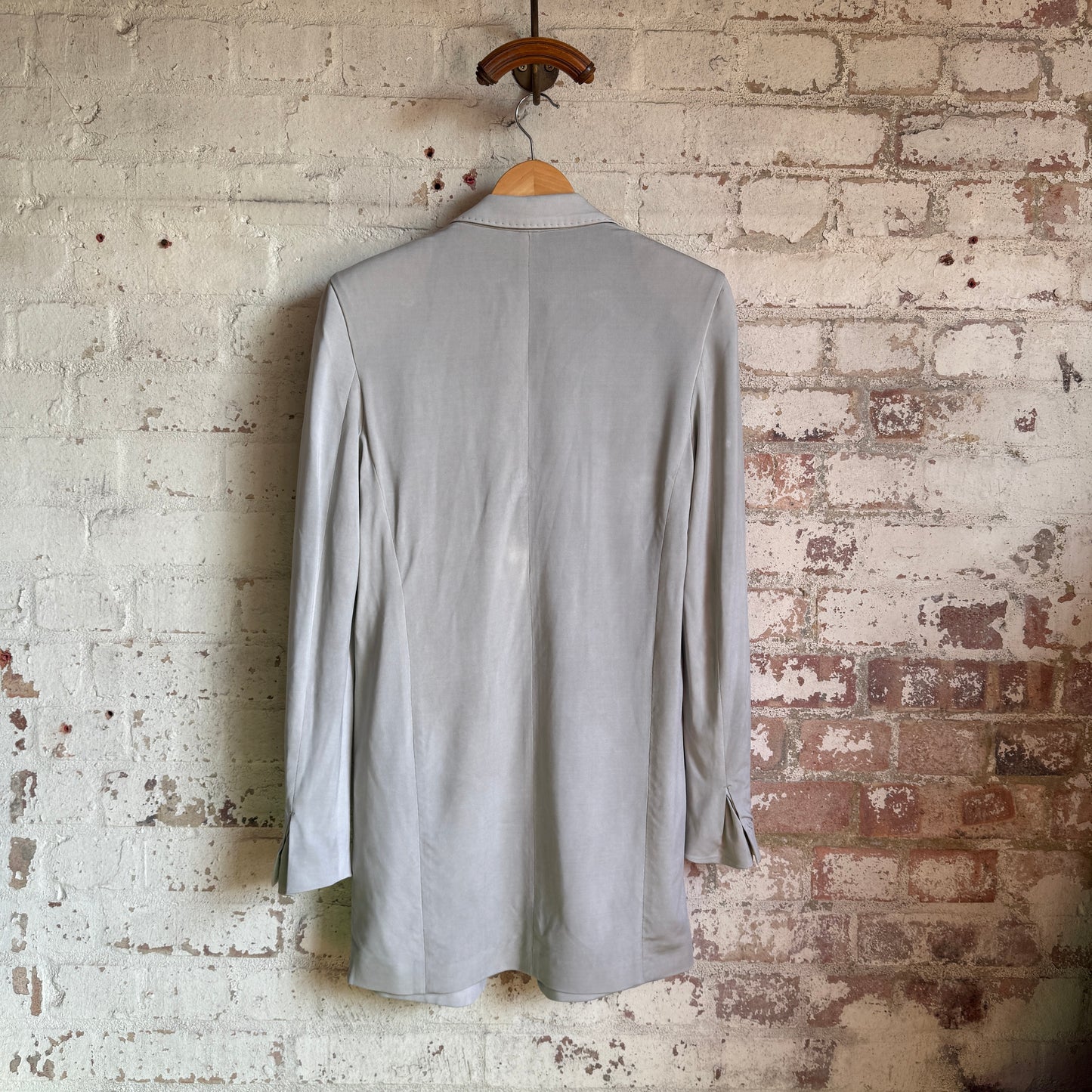 Grey Acne Long Jumper Blazer Jacket