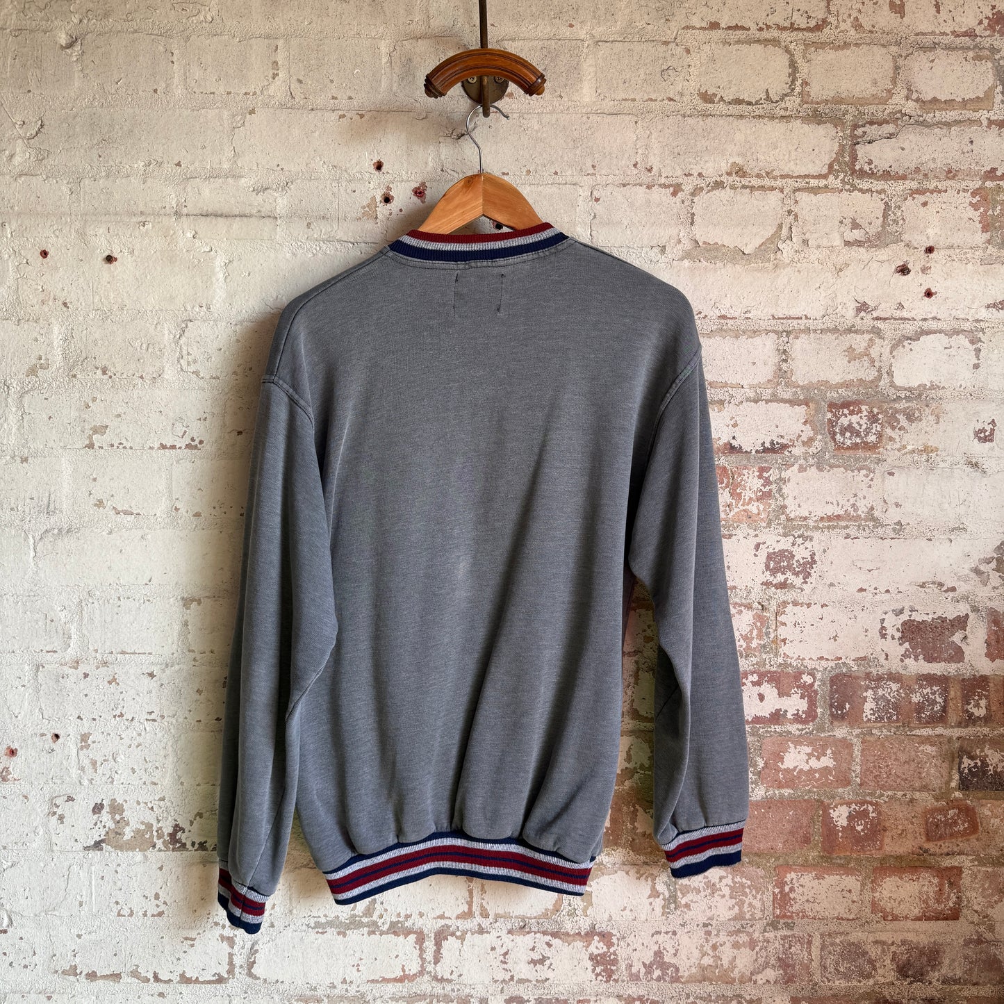 1980s Grey Faded Zip Sweatshirt