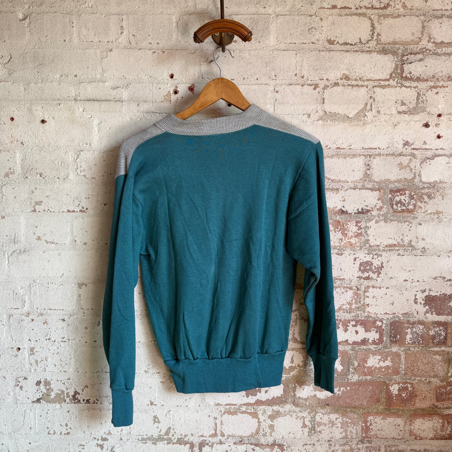 1960s Turquoise Unusual British Sweatshirt
