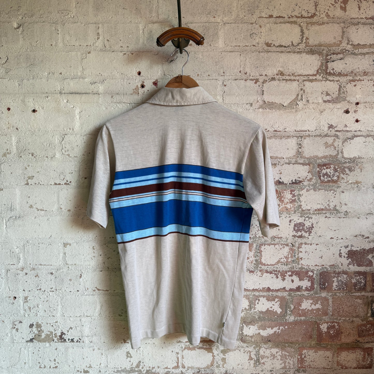 1970s Beige Levis Polo Shirt Top