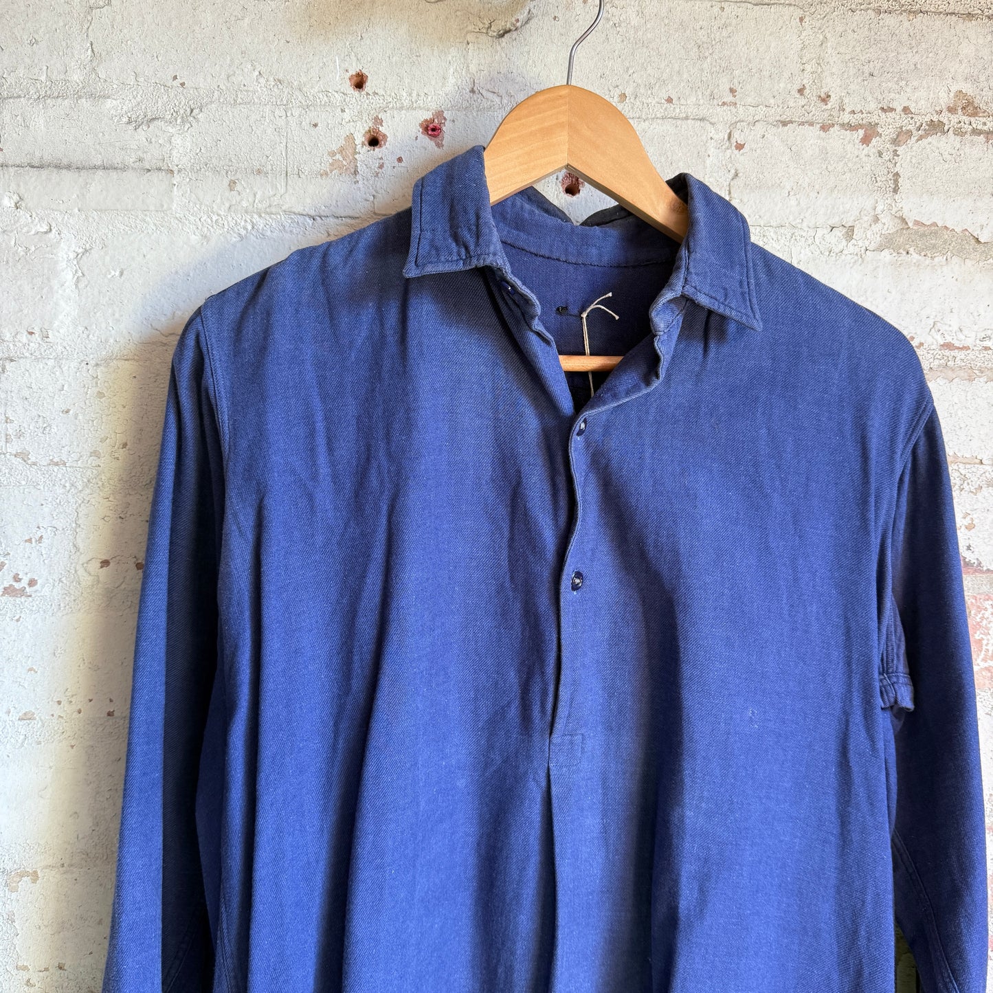 1950s Navy French Heavy Cotton Work Shirt