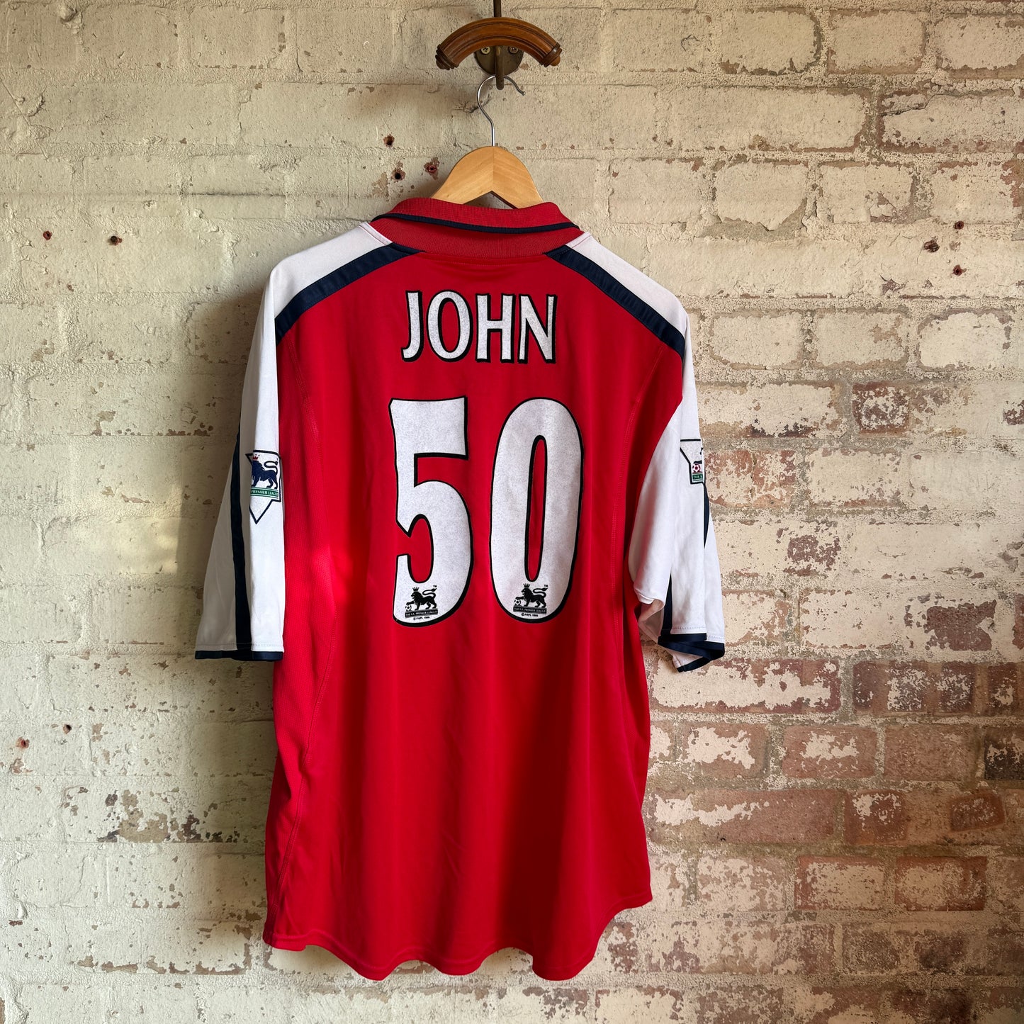 2000-2002 Red Nike Arsenal Home Football Kit Shirt