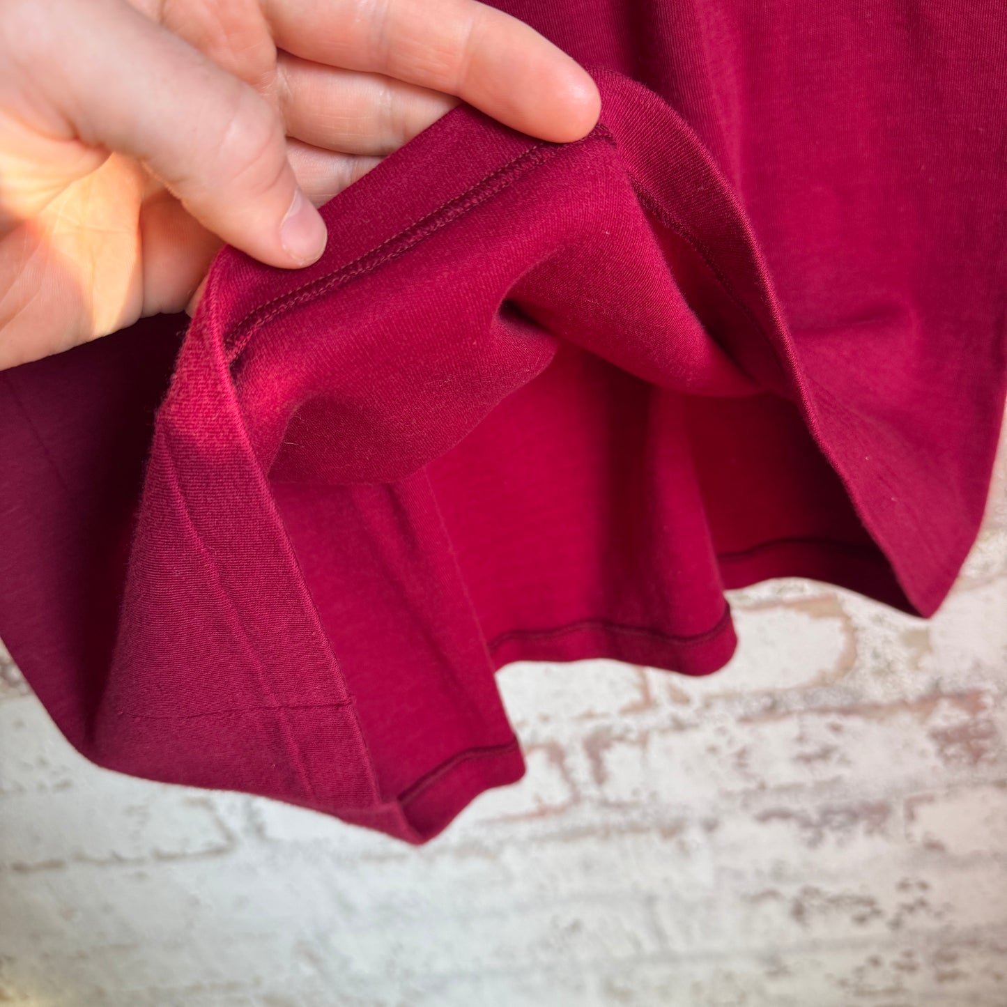 1970s Maroon British Blank T-Shirt