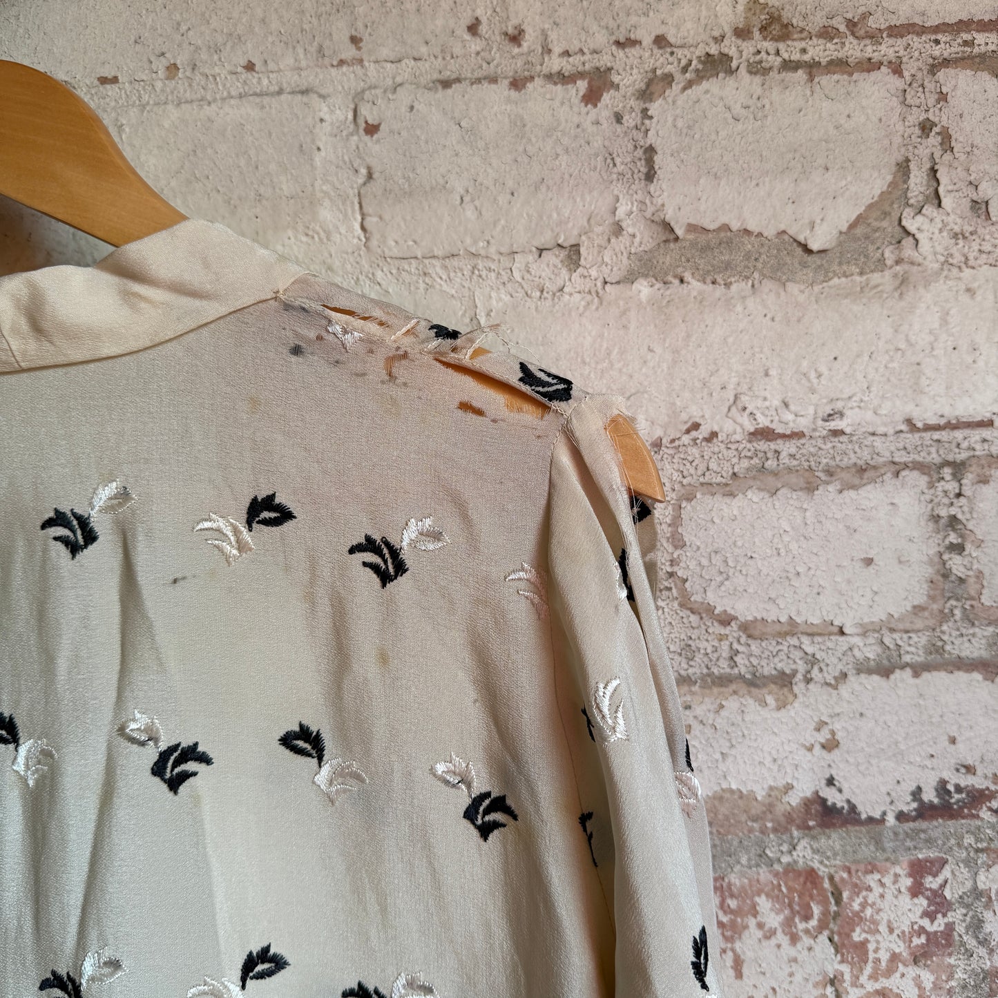 1930s Silk Embroidered Blouse Jacket