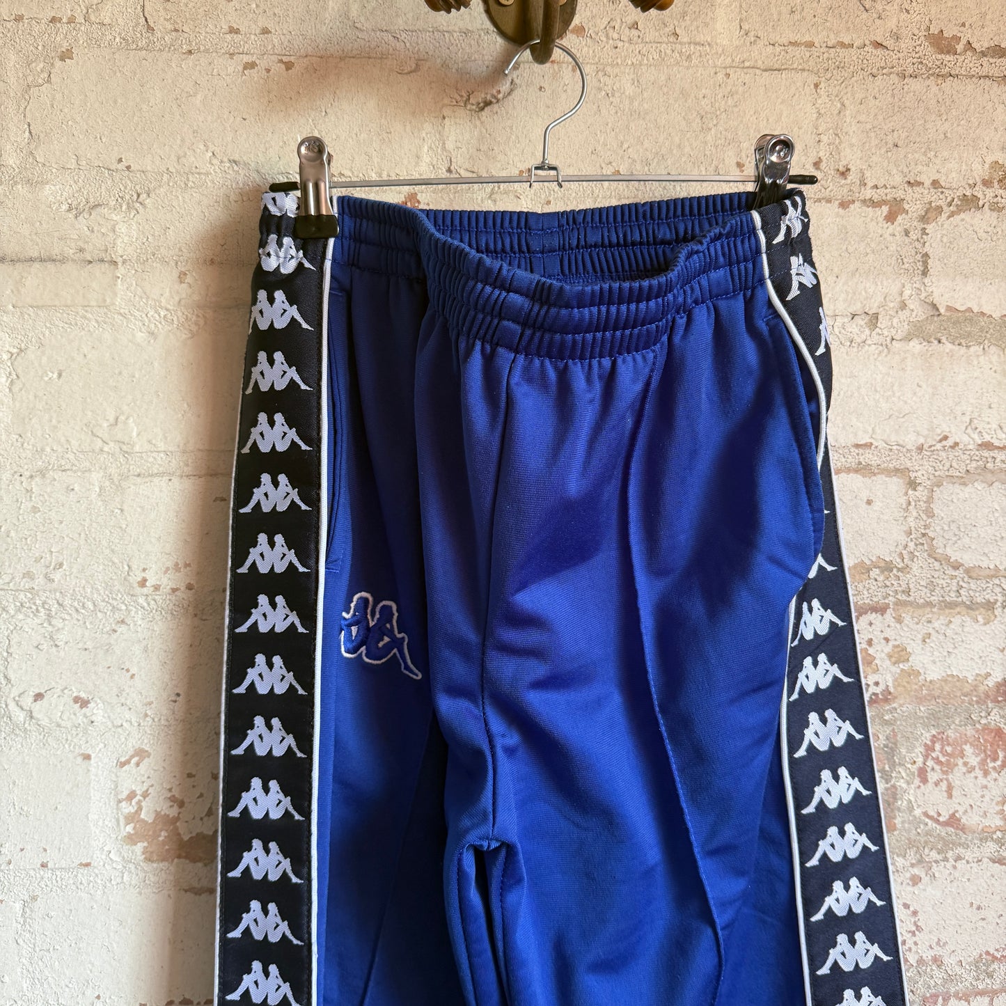1990s Blue Kappa tape Logo Tracksuit Bottoms
