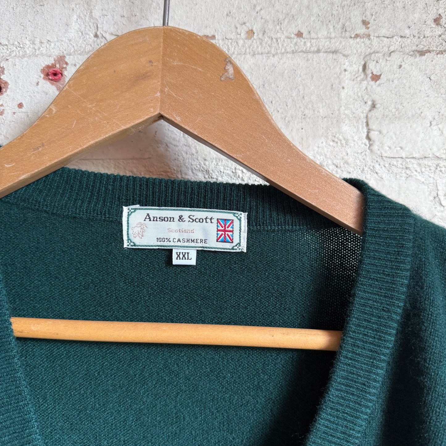1990s Green 100% Cashmere Knitted Jumper