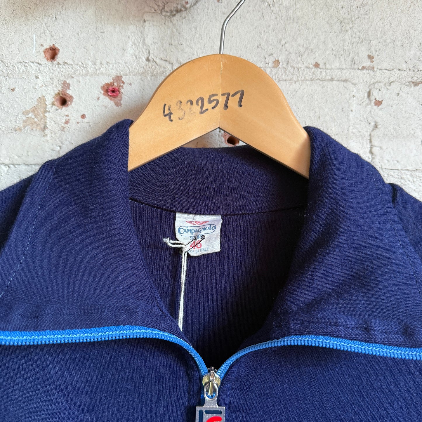 1980s Blue and Navy Zip Up Track Top