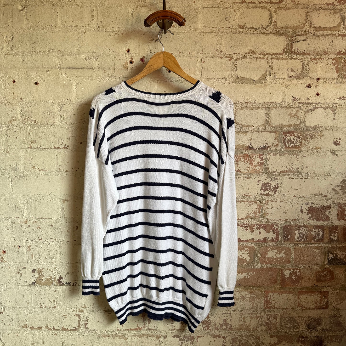 1980s St Michaels Striped Argyle Knit Jumper