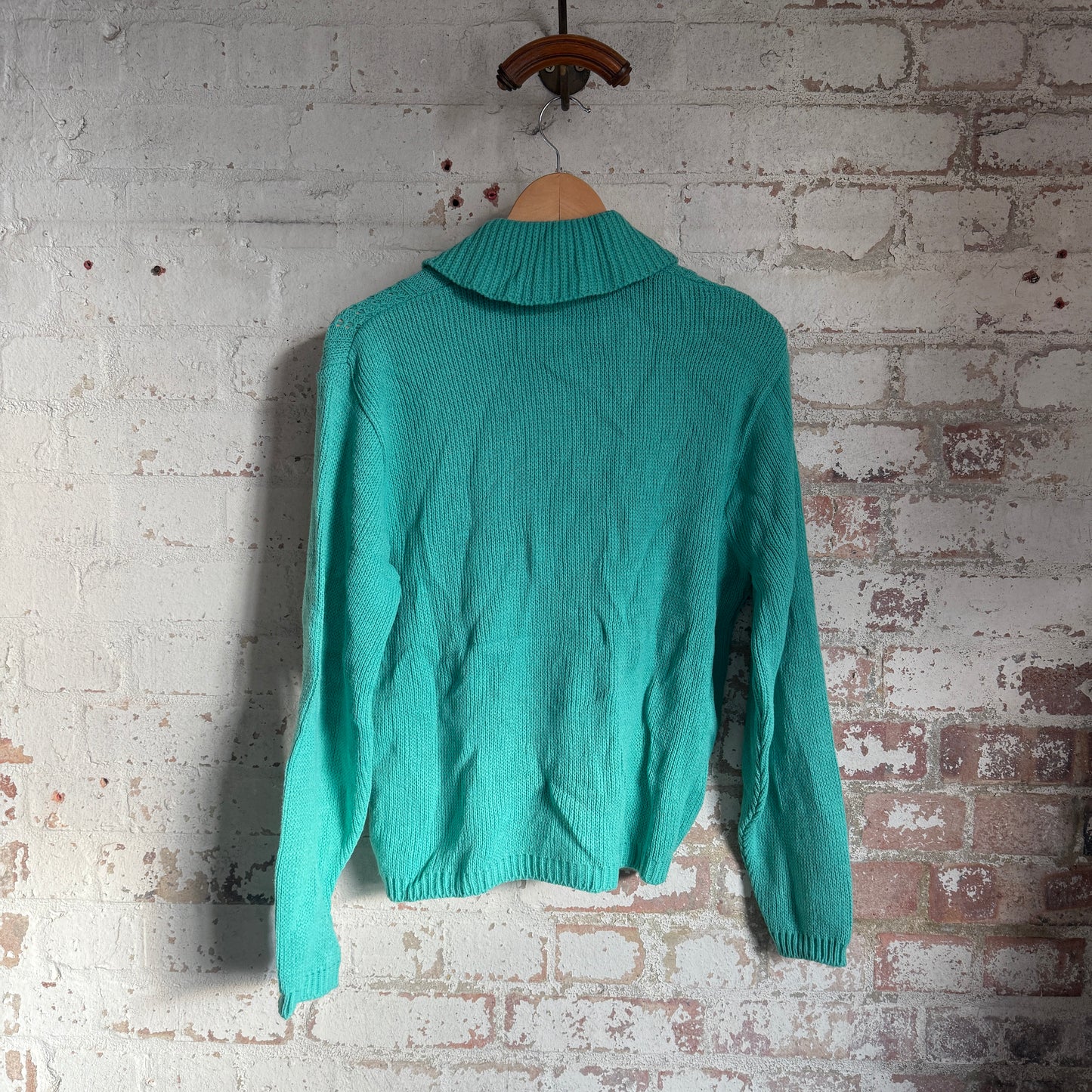 1960s Turquoise Knitted British Jumper