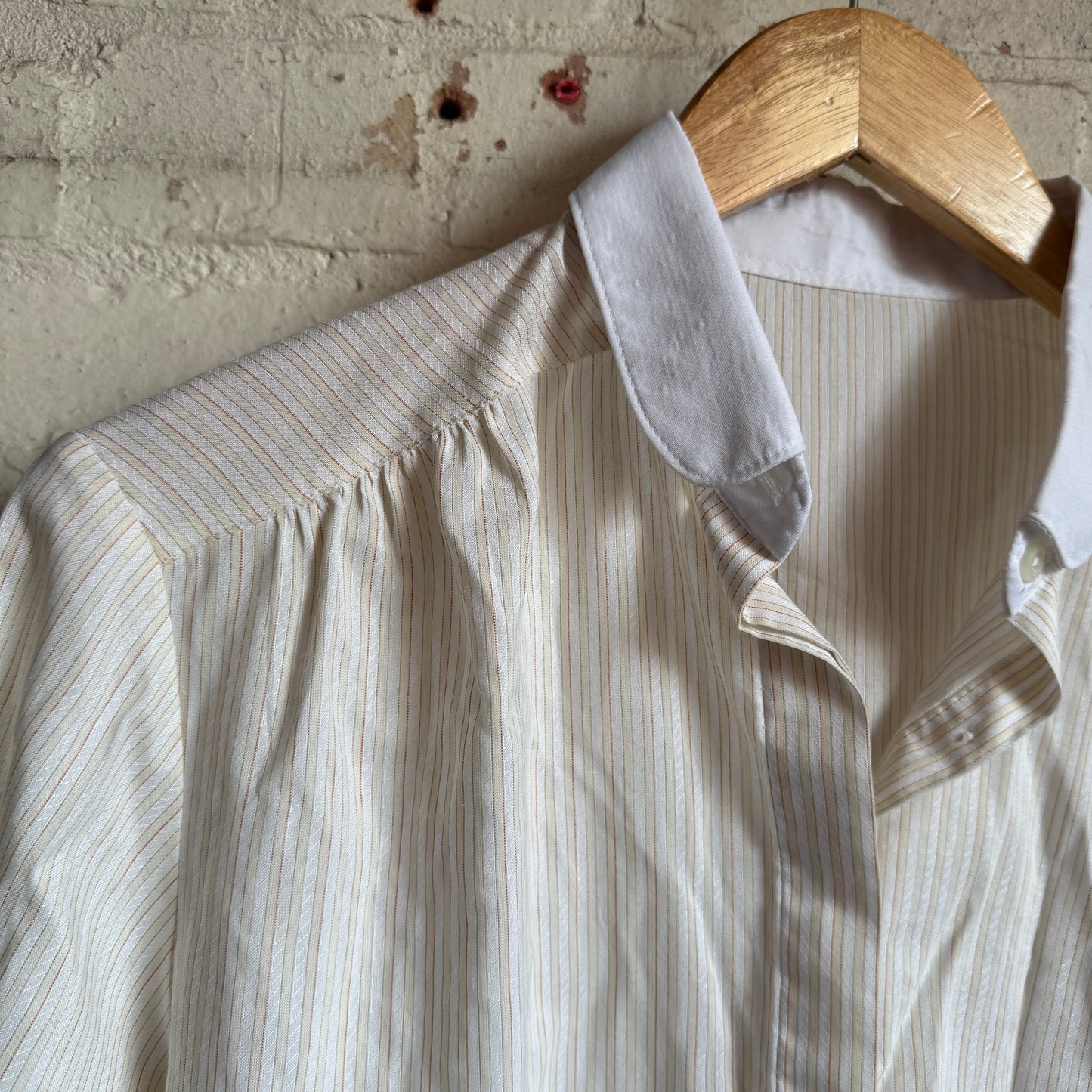 1980s Striped Cotton St Michaels Blouse Shirt