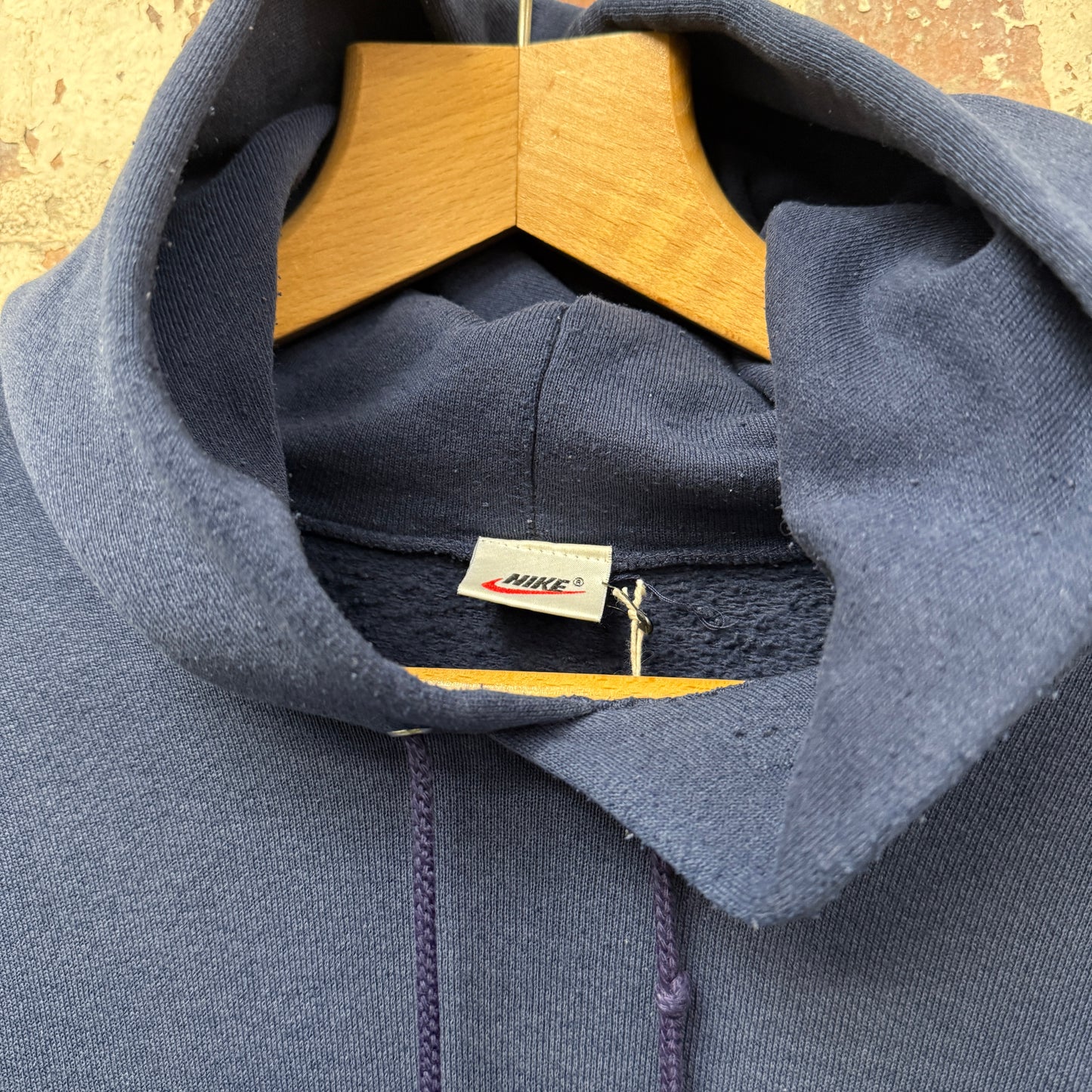 1990s Navy Nike Embroidered Hoodie Jumper