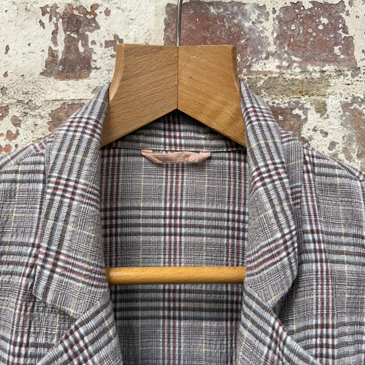 1970s Checkered Blazer Style Womens Jacket