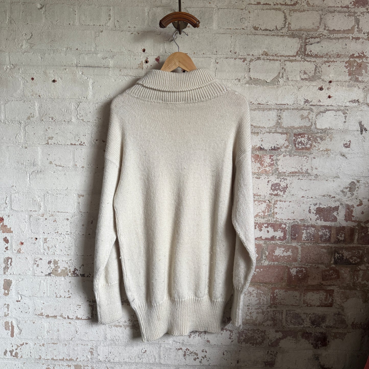 1960s British Military Cream Submariner Knitted Jumper