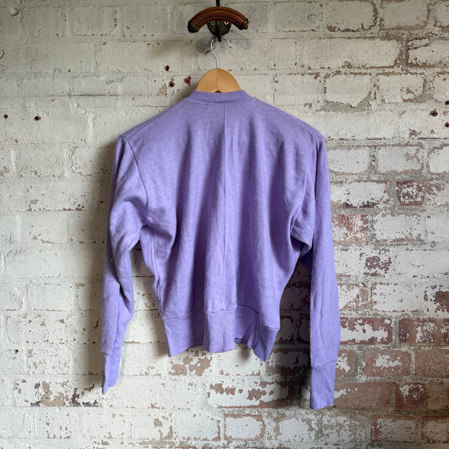 1960s Purple Acrylic British Button Cardigan Jumper