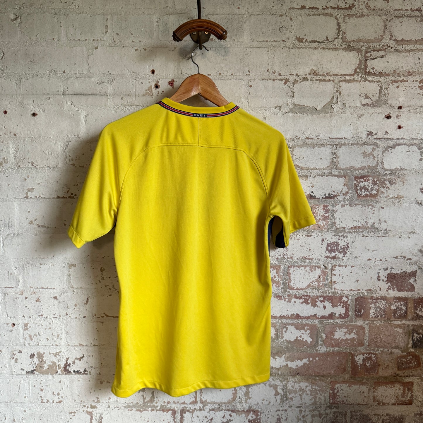 Vintage Yellow Nike PSG Football Away Kit Shirt
