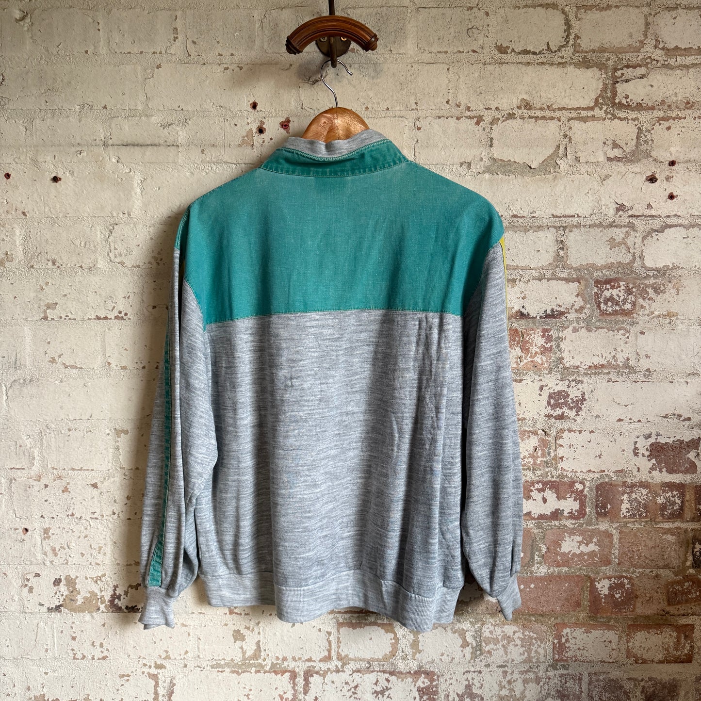 1980s Cotton Zip Button Unusual Sweatshirt