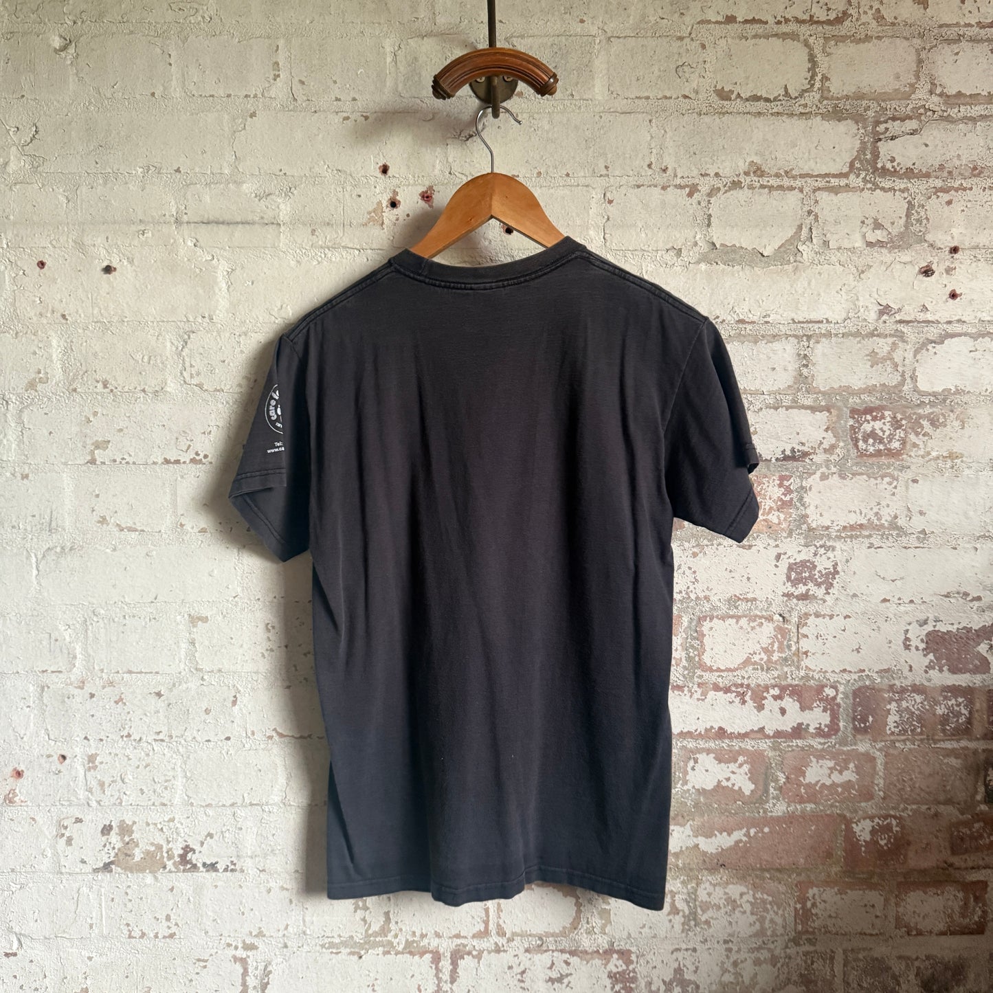 2000s Black Faded Tiger Adoption Graphic T-Shirt