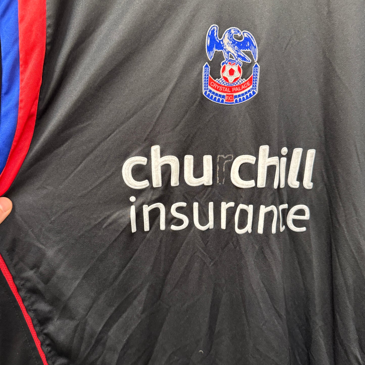 2005-2006 Black Crystal Palace Away Football Kit Shirt
