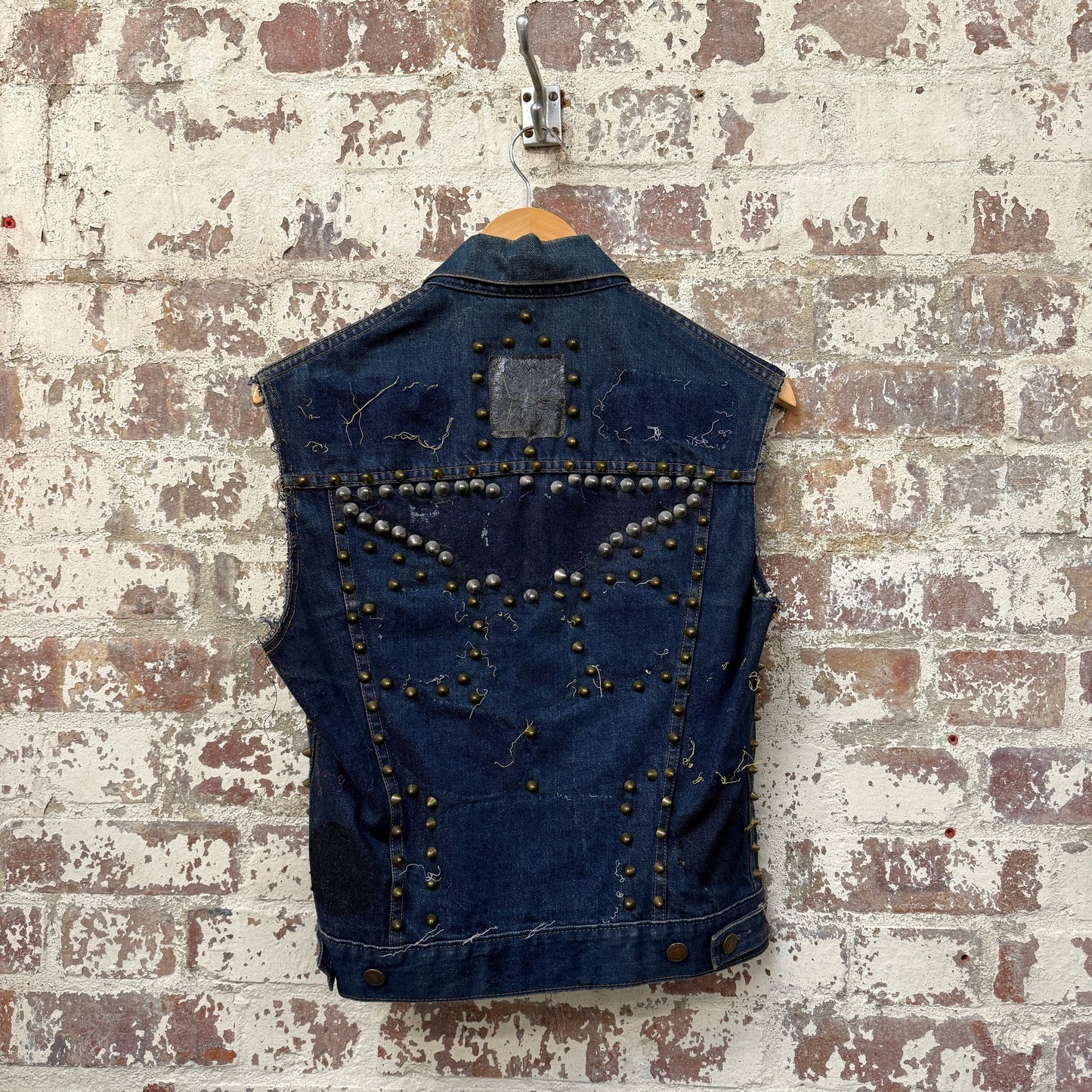 1980s Denim Levi's Modified Punk Gilet Jacket