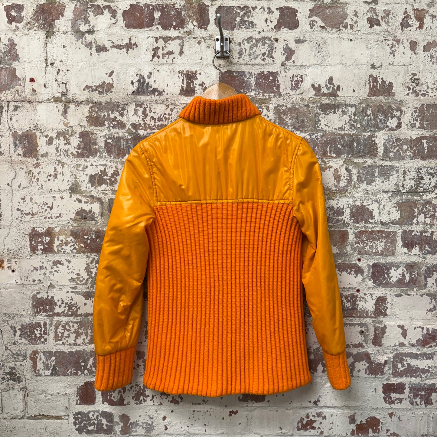 1970s Orange Knitted Padded Ski Jacket
