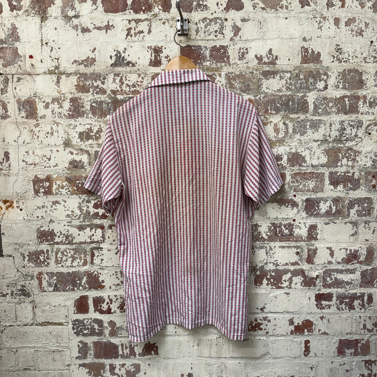 1970s Red Patterned Leisure Shirt