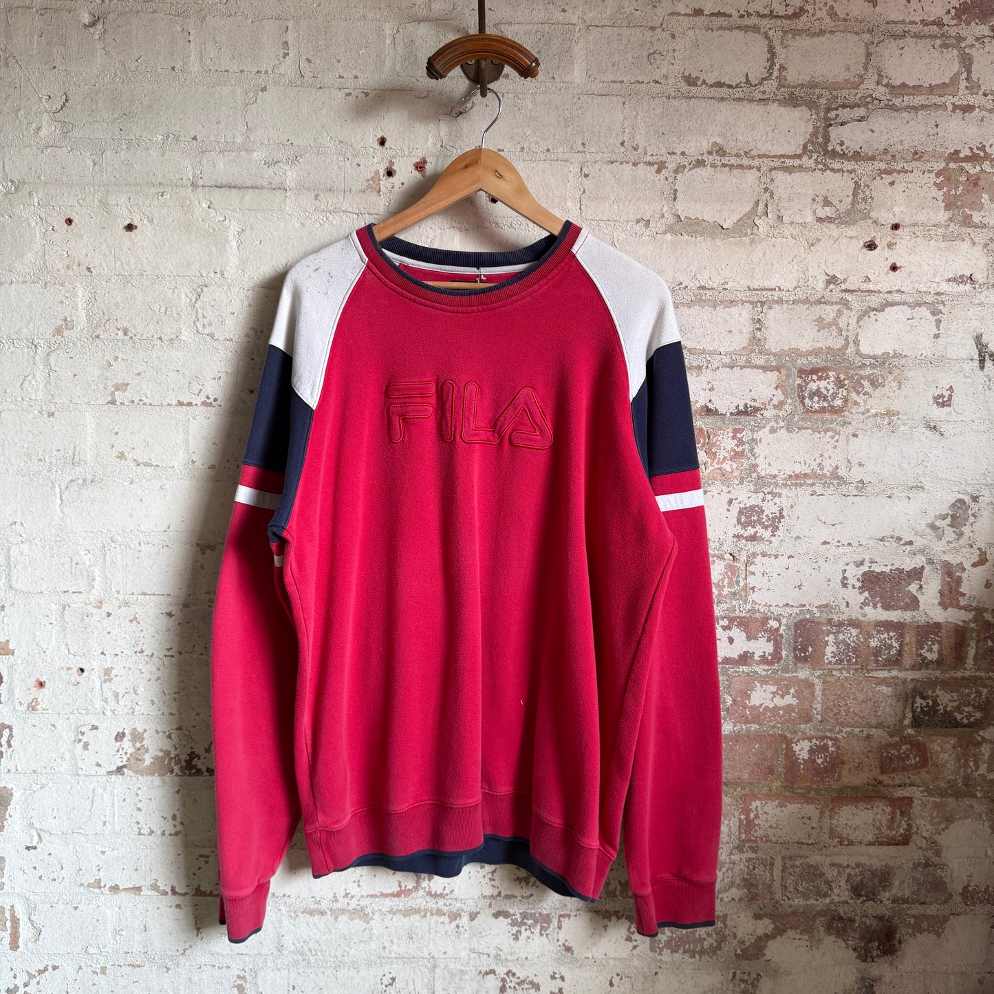 1990s Red Fila Sweatshirt Jumper