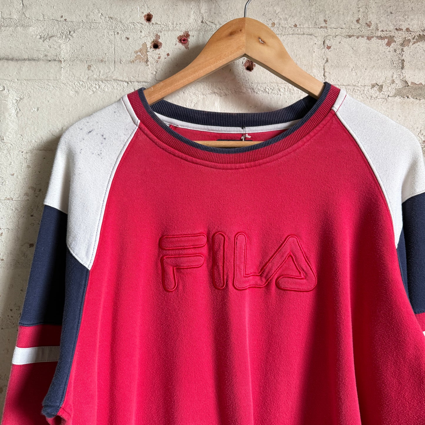 1990s Red Fila Sweatshirt Jumper