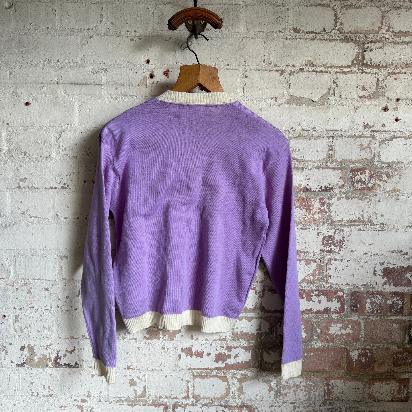 1940s Purple Wool Knitted British Jumper