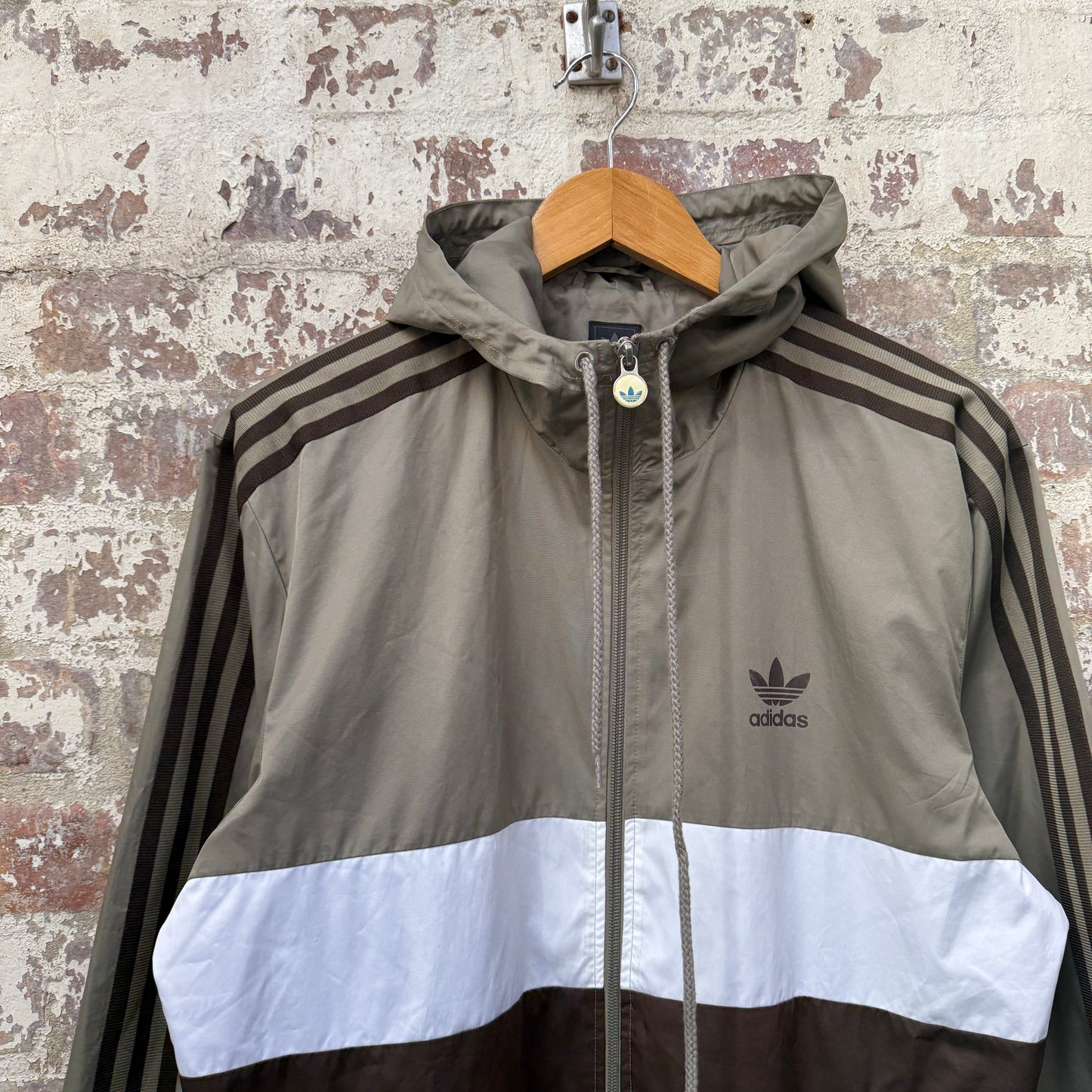 Vintage Olive Green Adidas Track Top Jacket