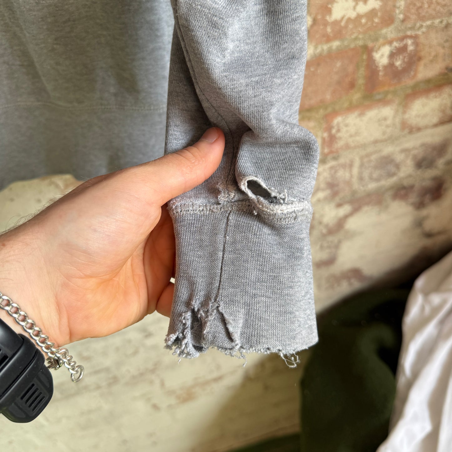 1990s Grey Fila Sweatshirt Hoodie