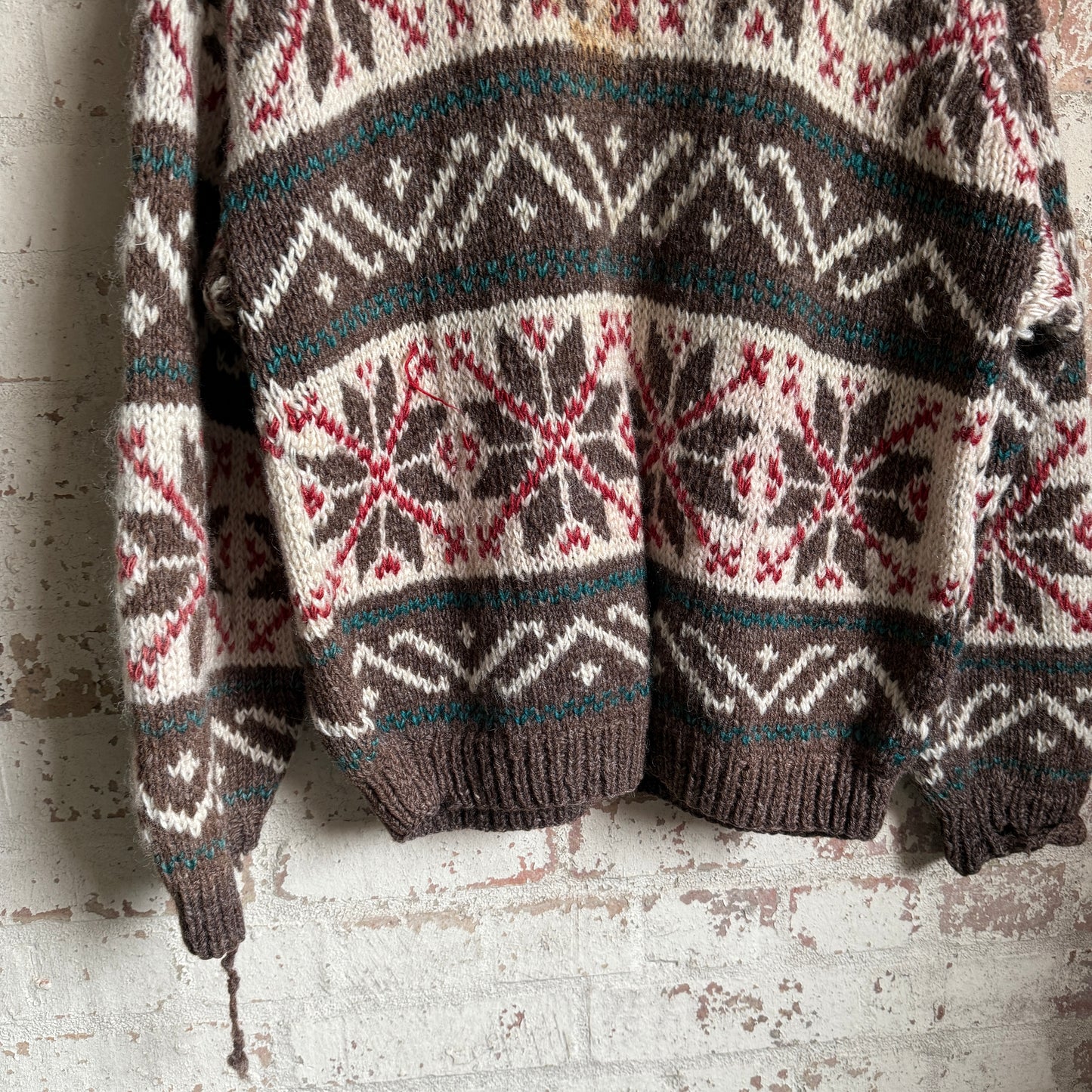 1980s Wool Patterned Knitted Jumper