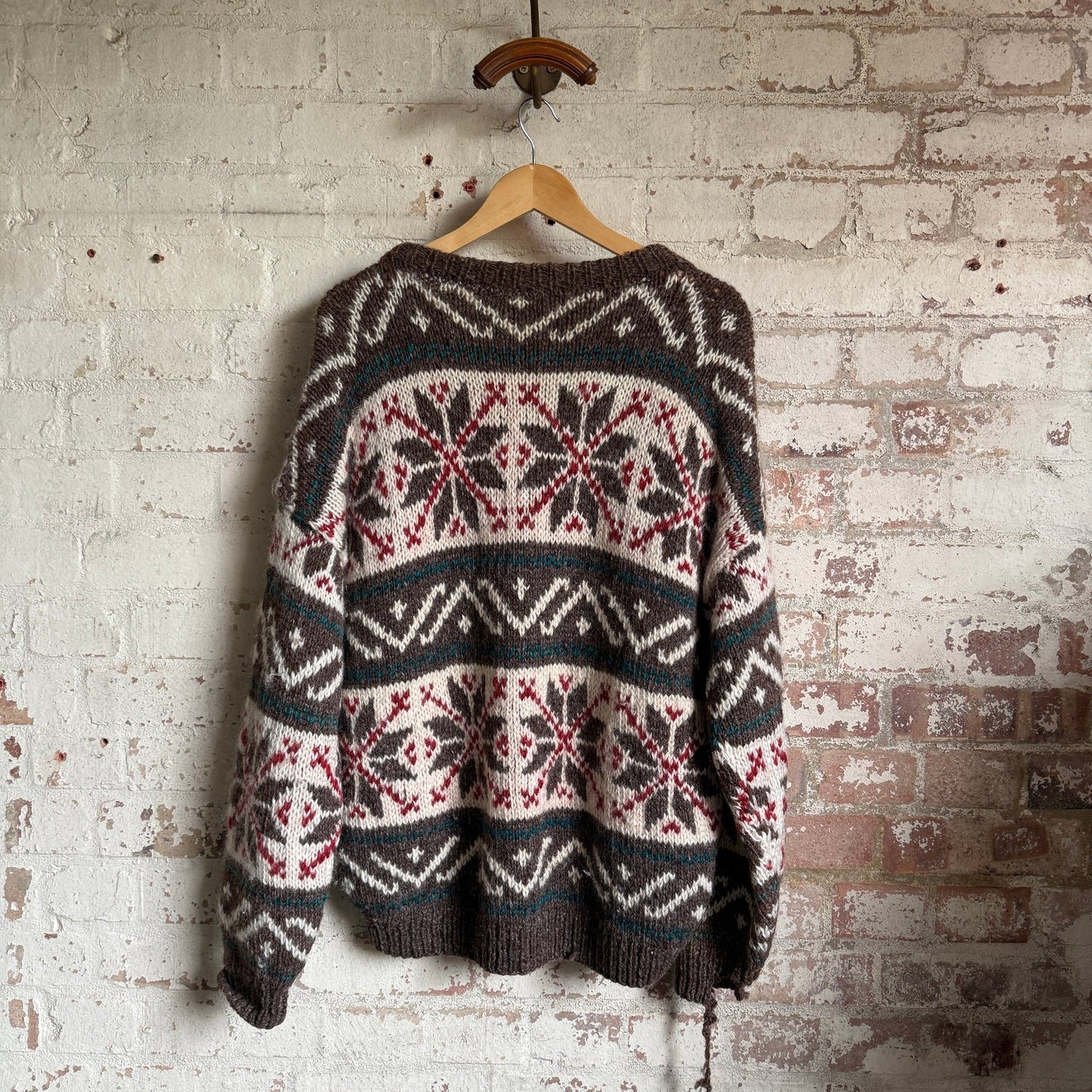 1980s Wool Patterned Knitted Jumper