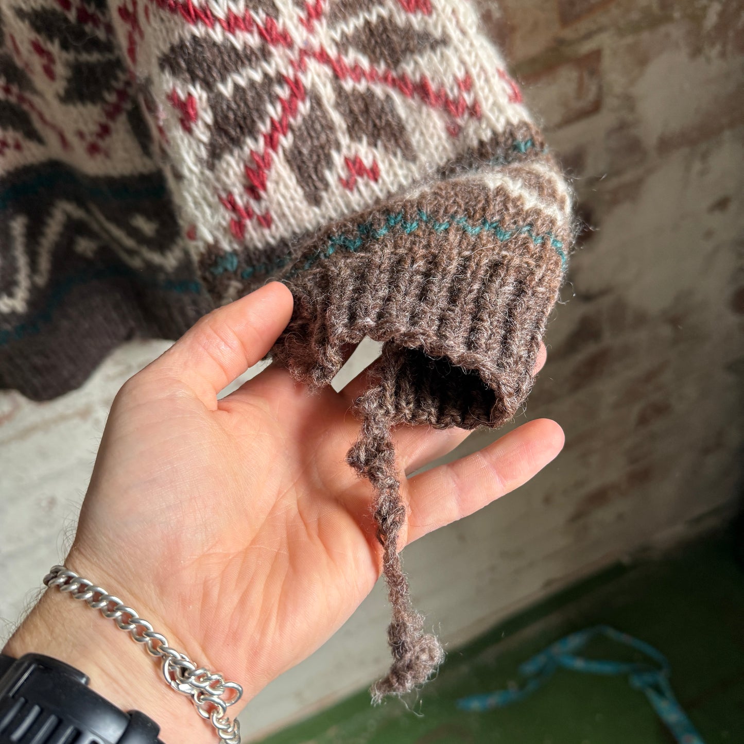 1980s Wool Patterned Knitted Jumper