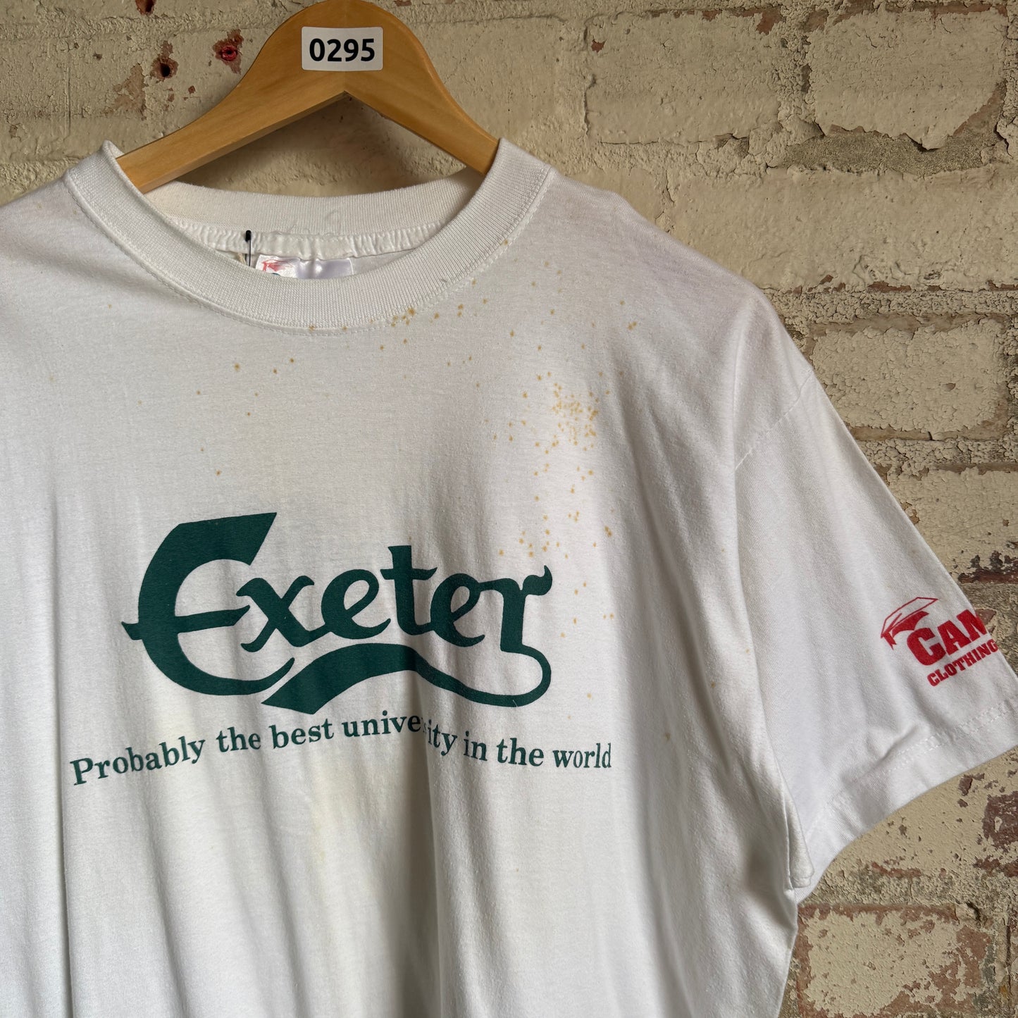 1990s White Exeter Uni Graphic T-Shirt