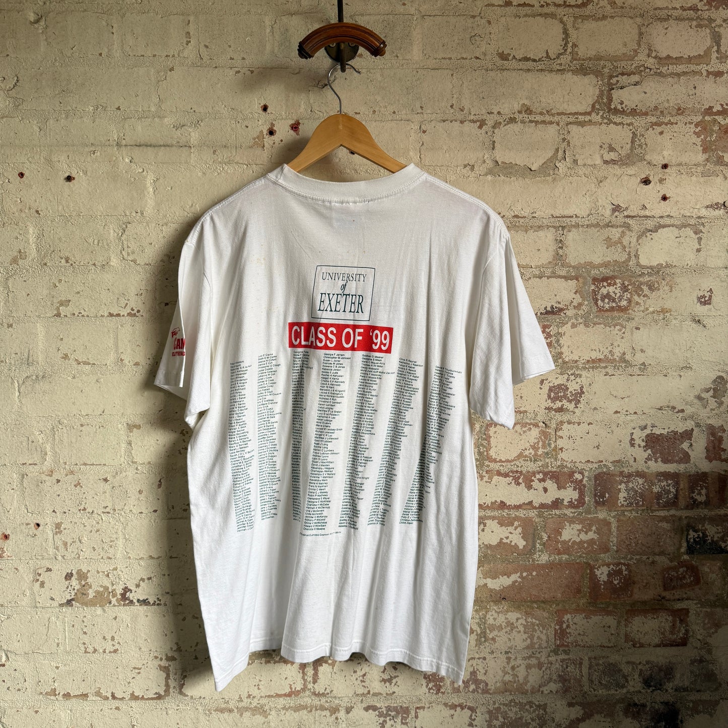 1990s White Exeter Uni Graphic T-Shirt