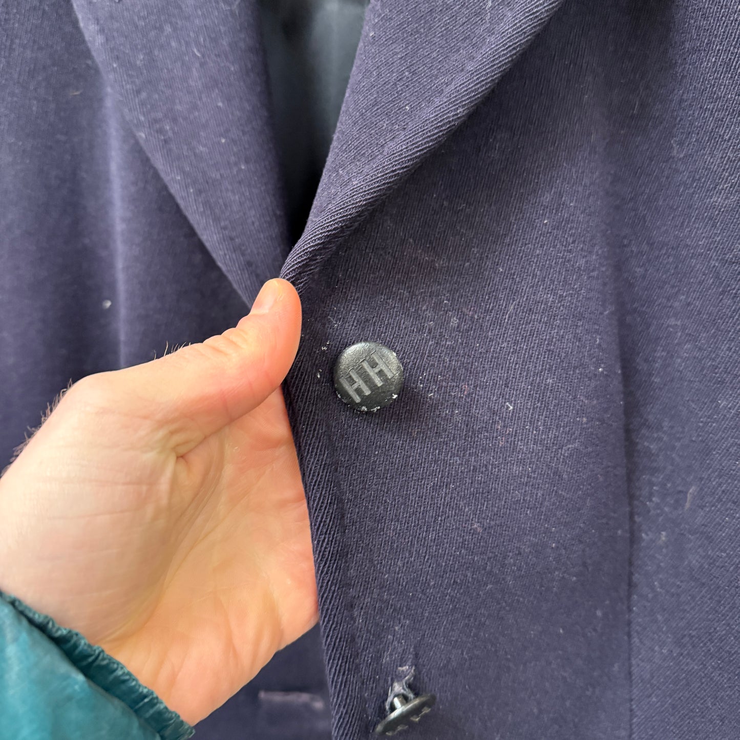 1980s Navy Harry Hall British Tailored Hunting Riding Jacket