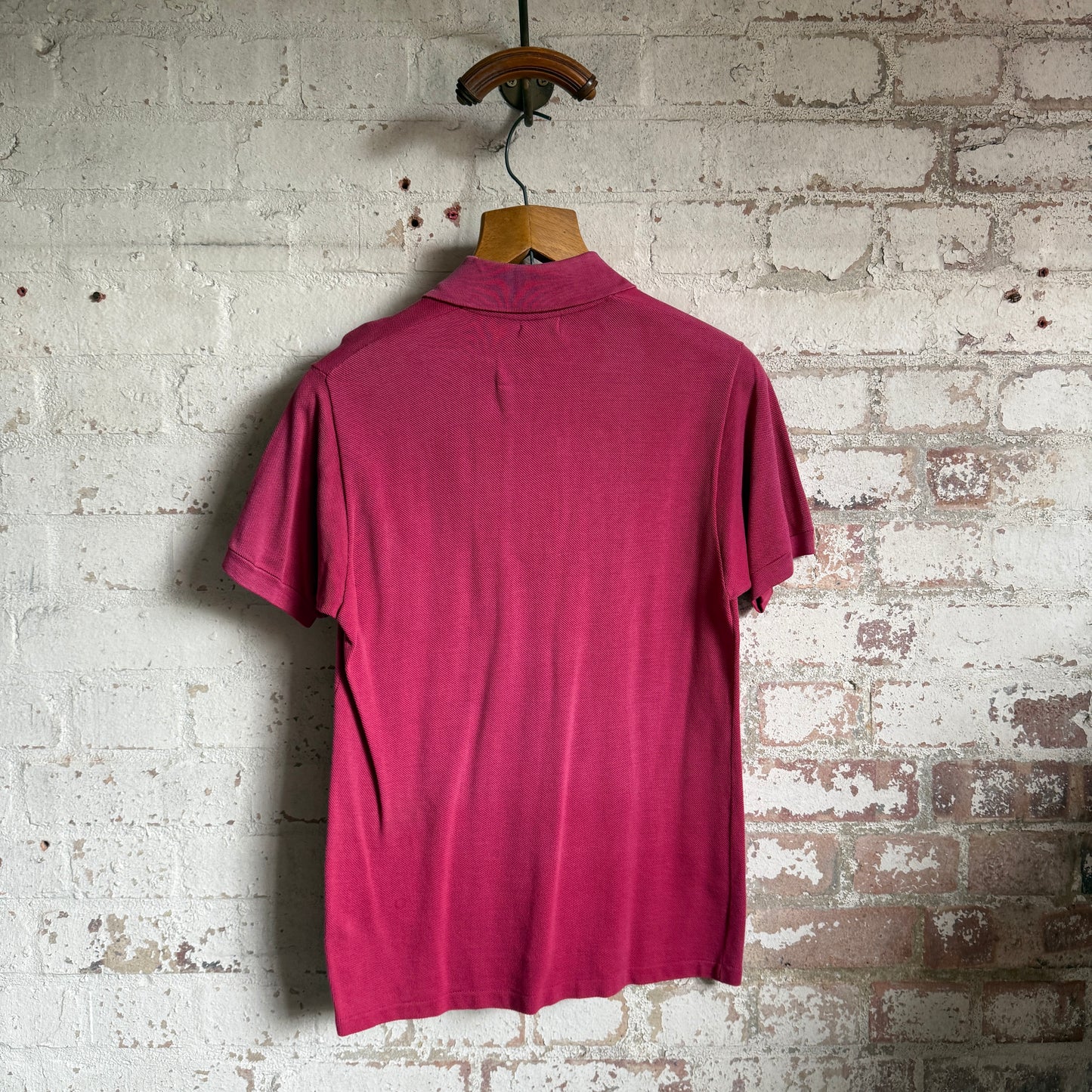 1970s Faded Red British Polo Shirt Top