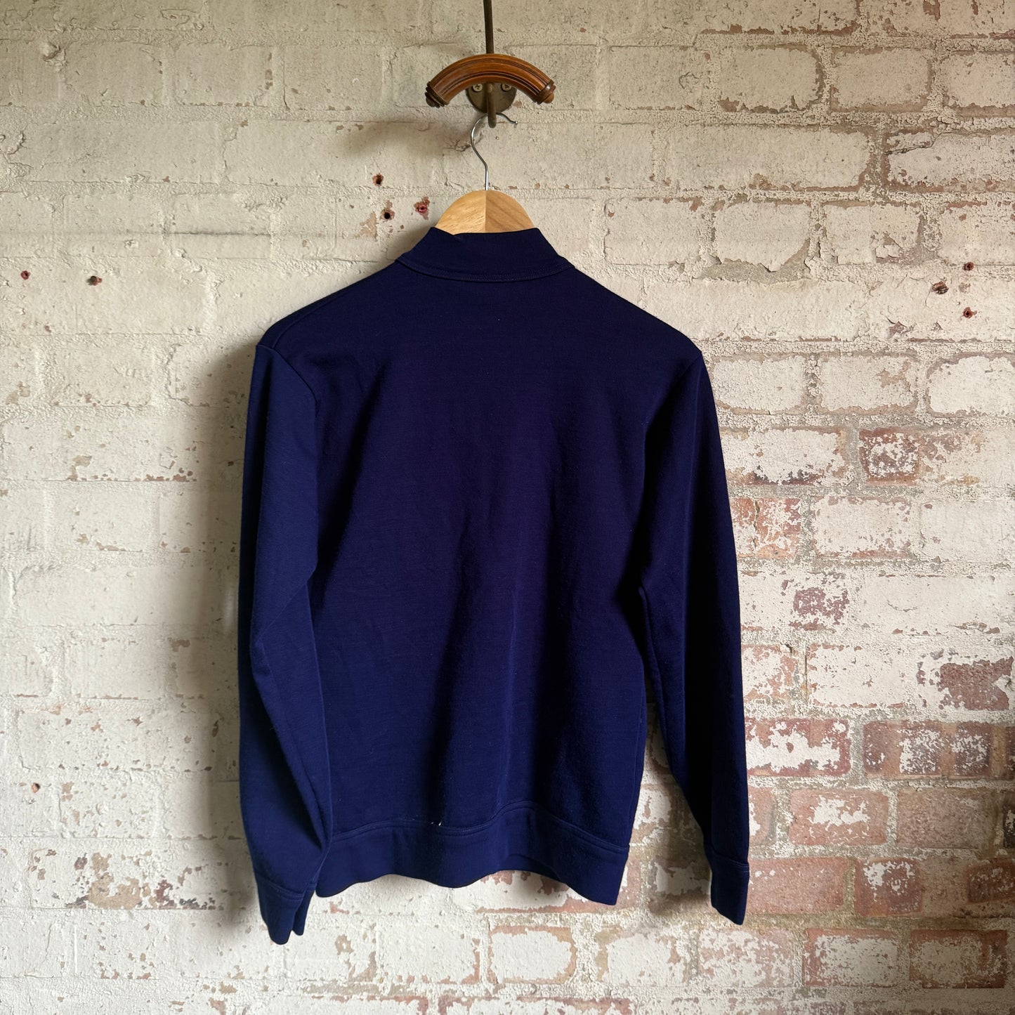 1970s Navy Zip Up Track Top