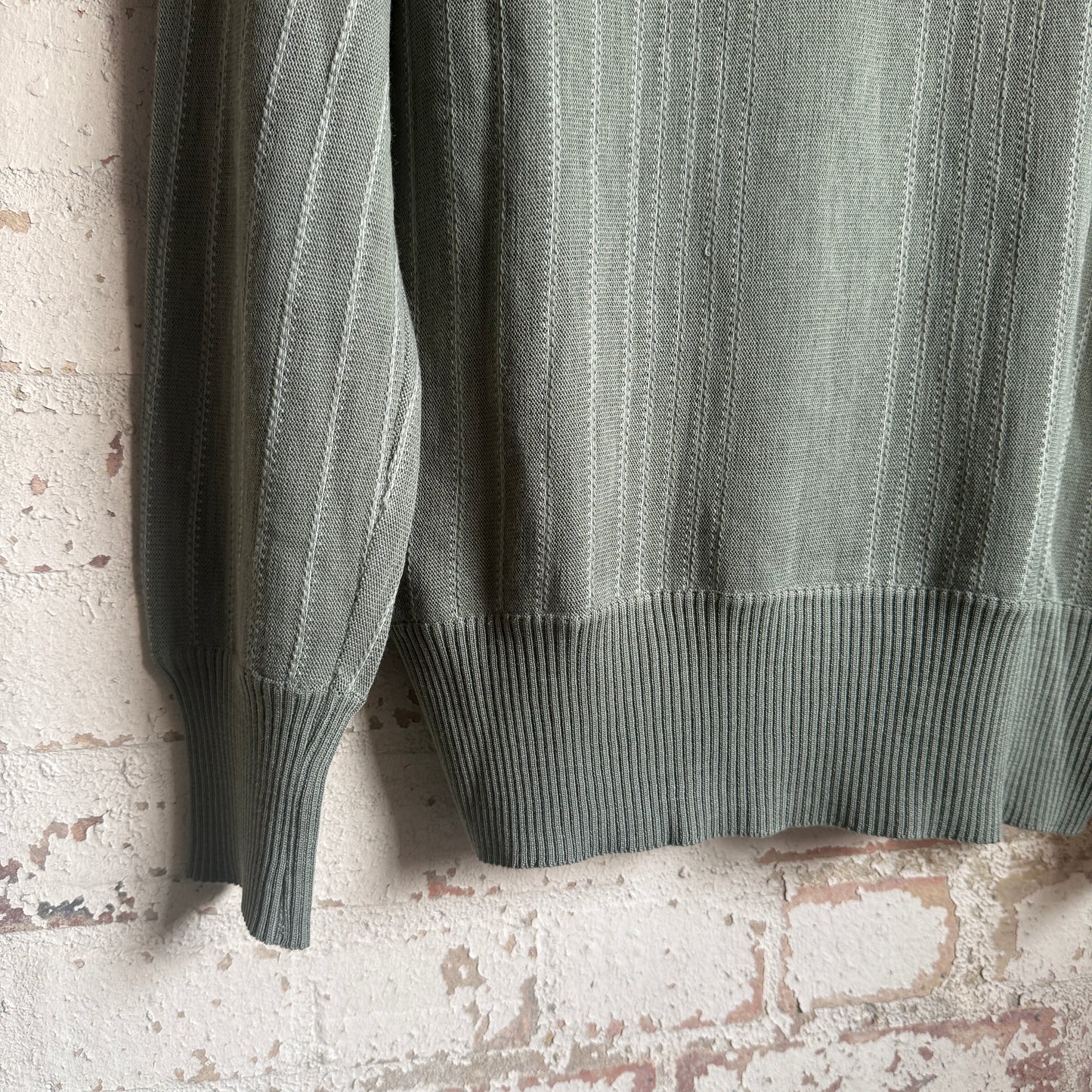 1970s Light Green Italian Knitted Roll Neck Jumper