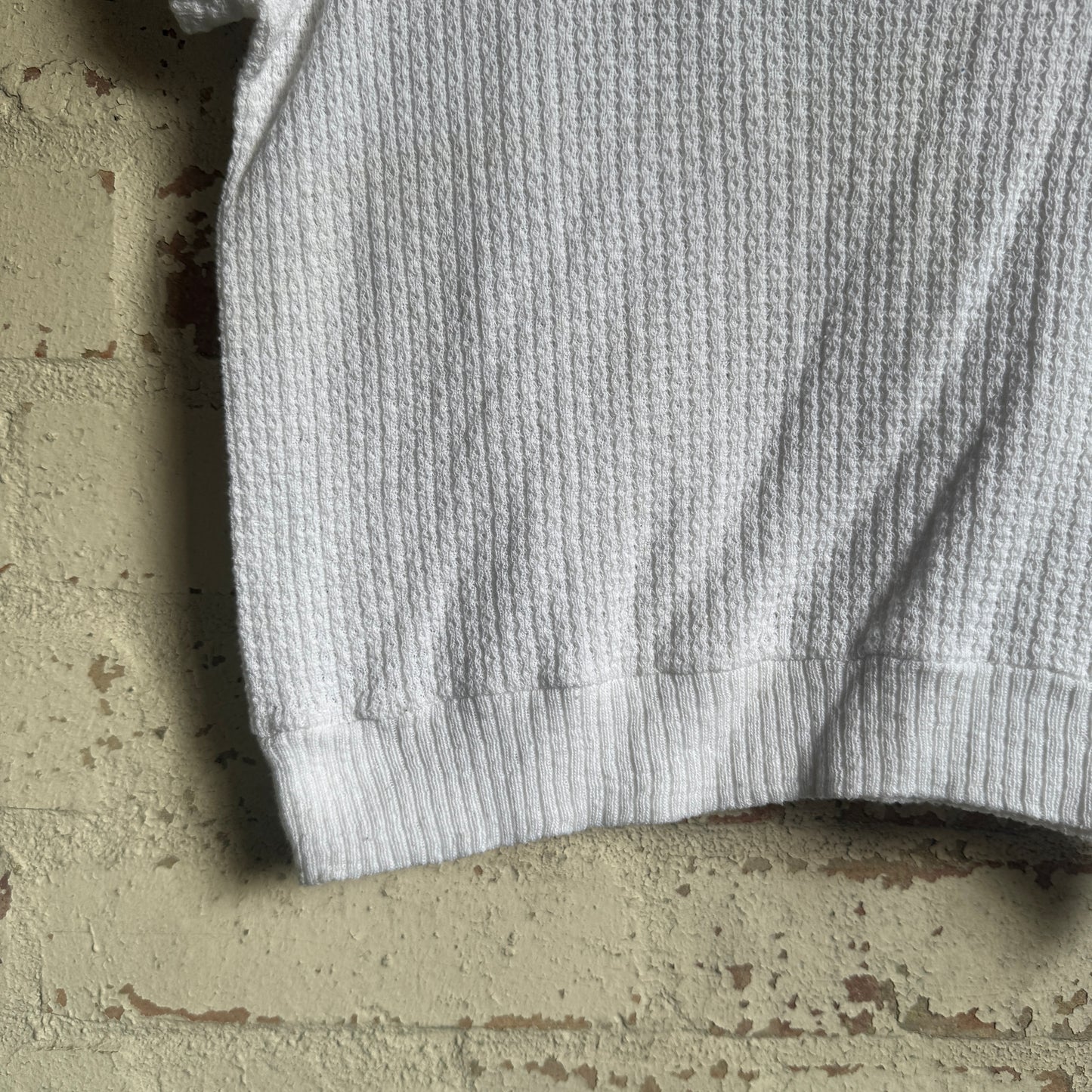 1970s White Knitted Unusual T-Shirt